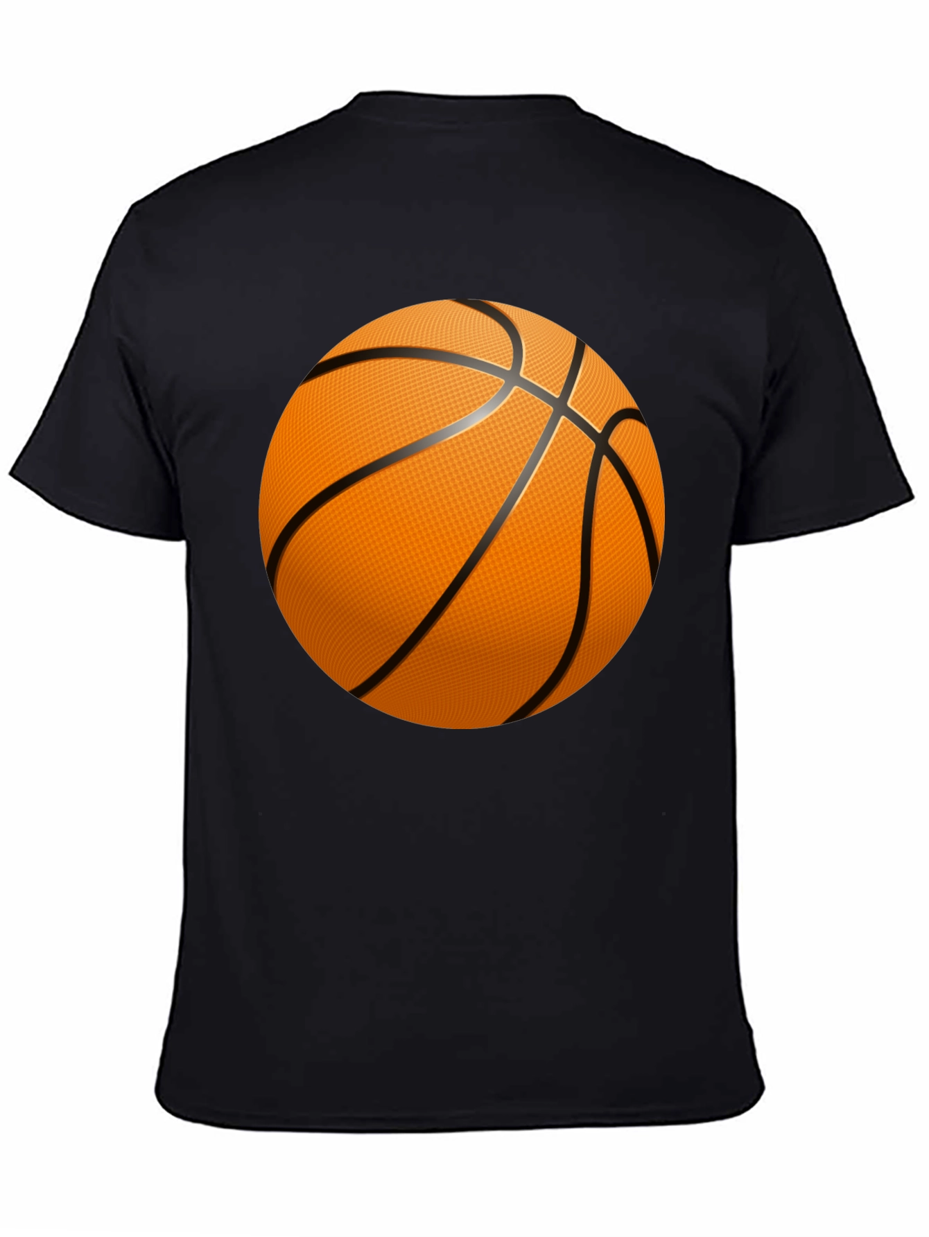 Basketball Graphic T-Shirt - Black Cotton Tee
