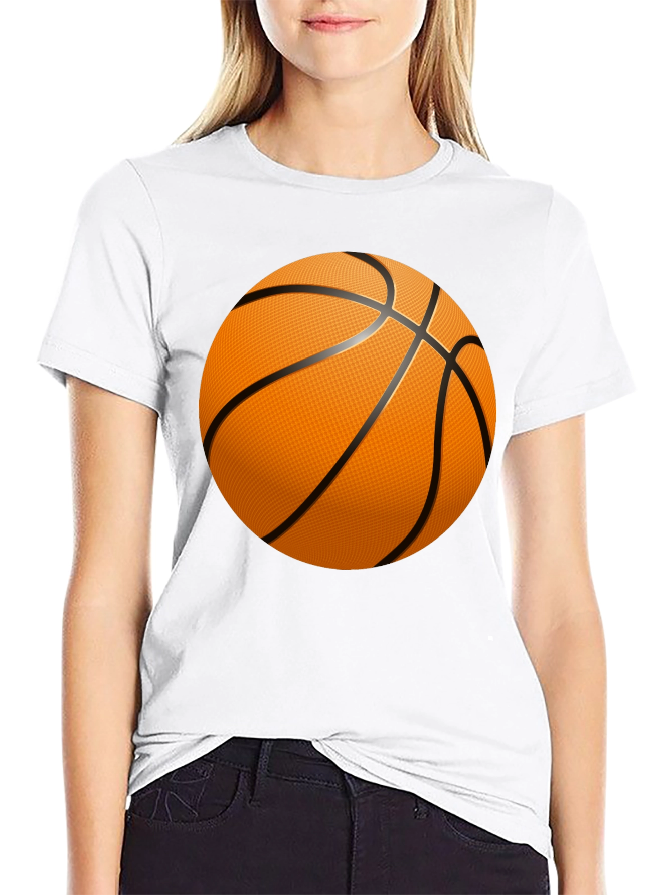 Basketball Graphic T-Shirt - Black Cotton Tee