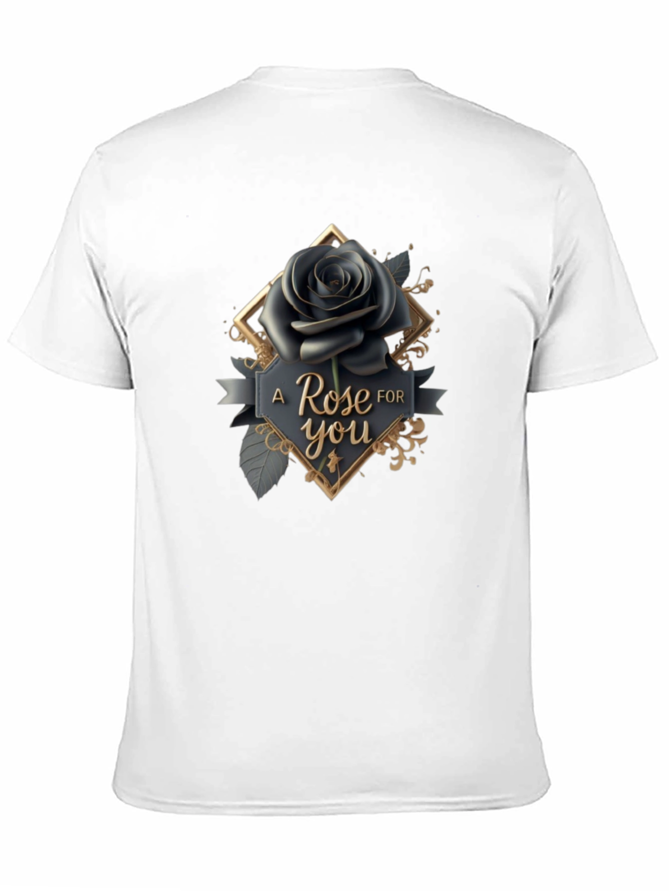 Elegant Black Rose T-Shirt