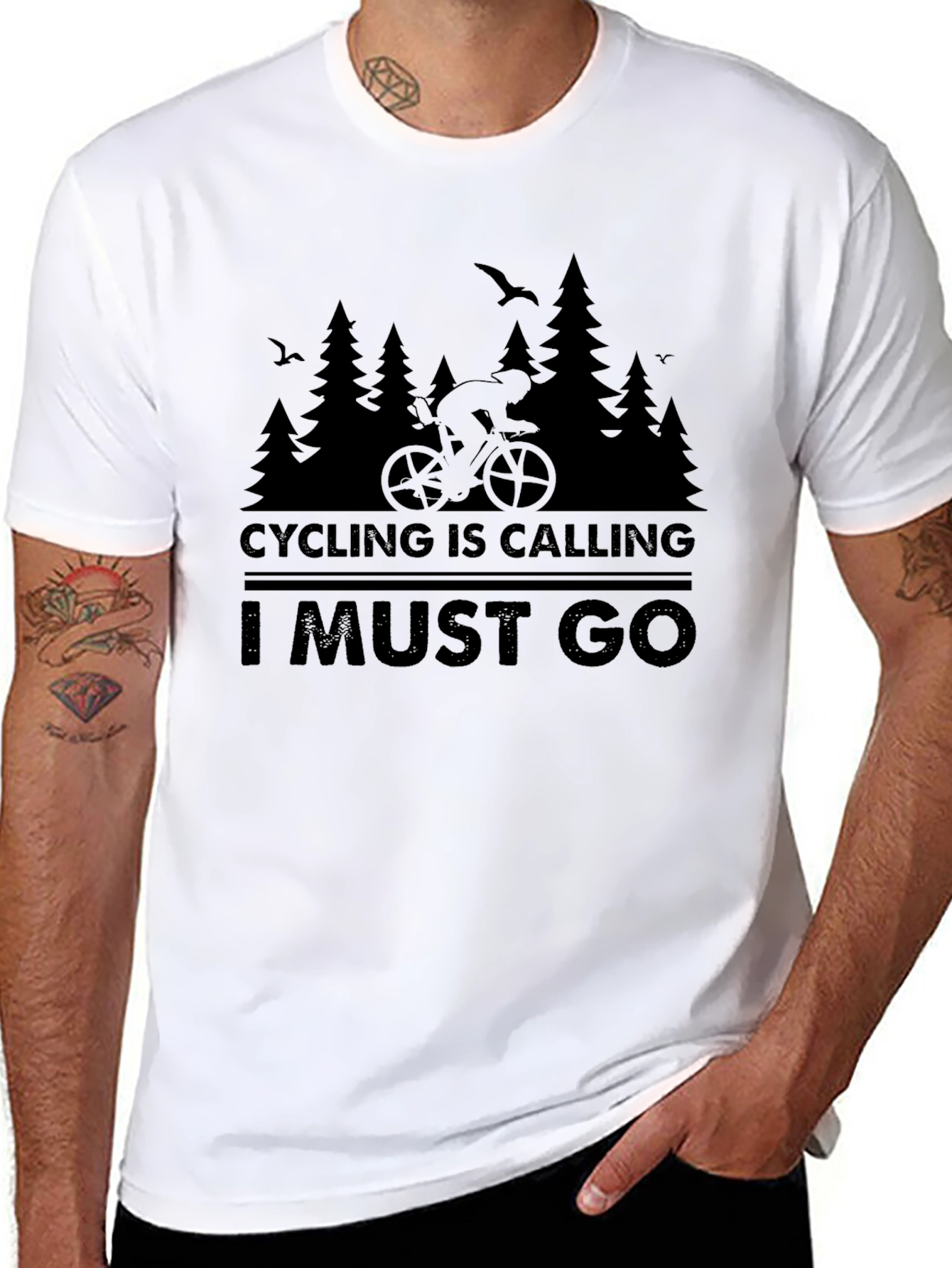 Cycling Is Calling T-Shirt - Nature Rider Design