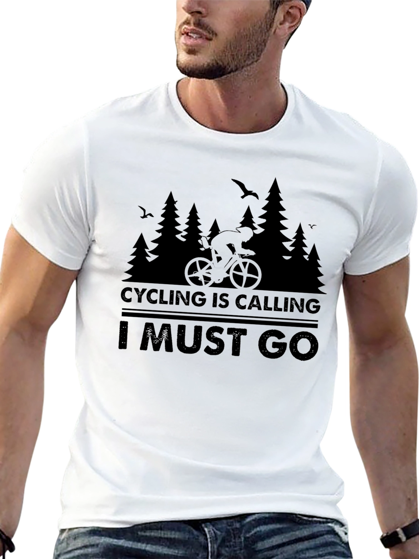 Cycling Is Calling T-Shirt - Nature Rider Design