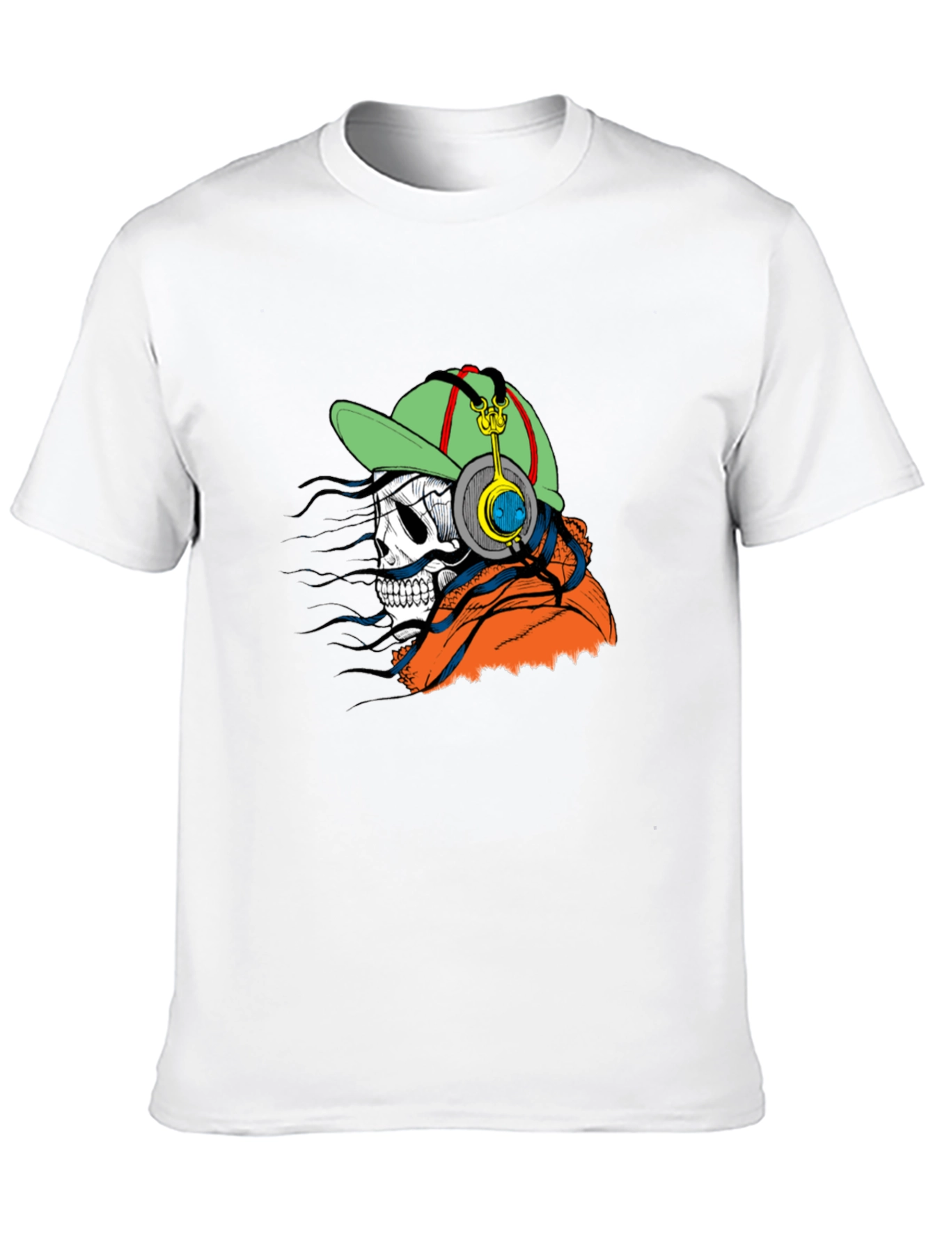 Skull DJ Graphic Tee - Trendy and Unique
