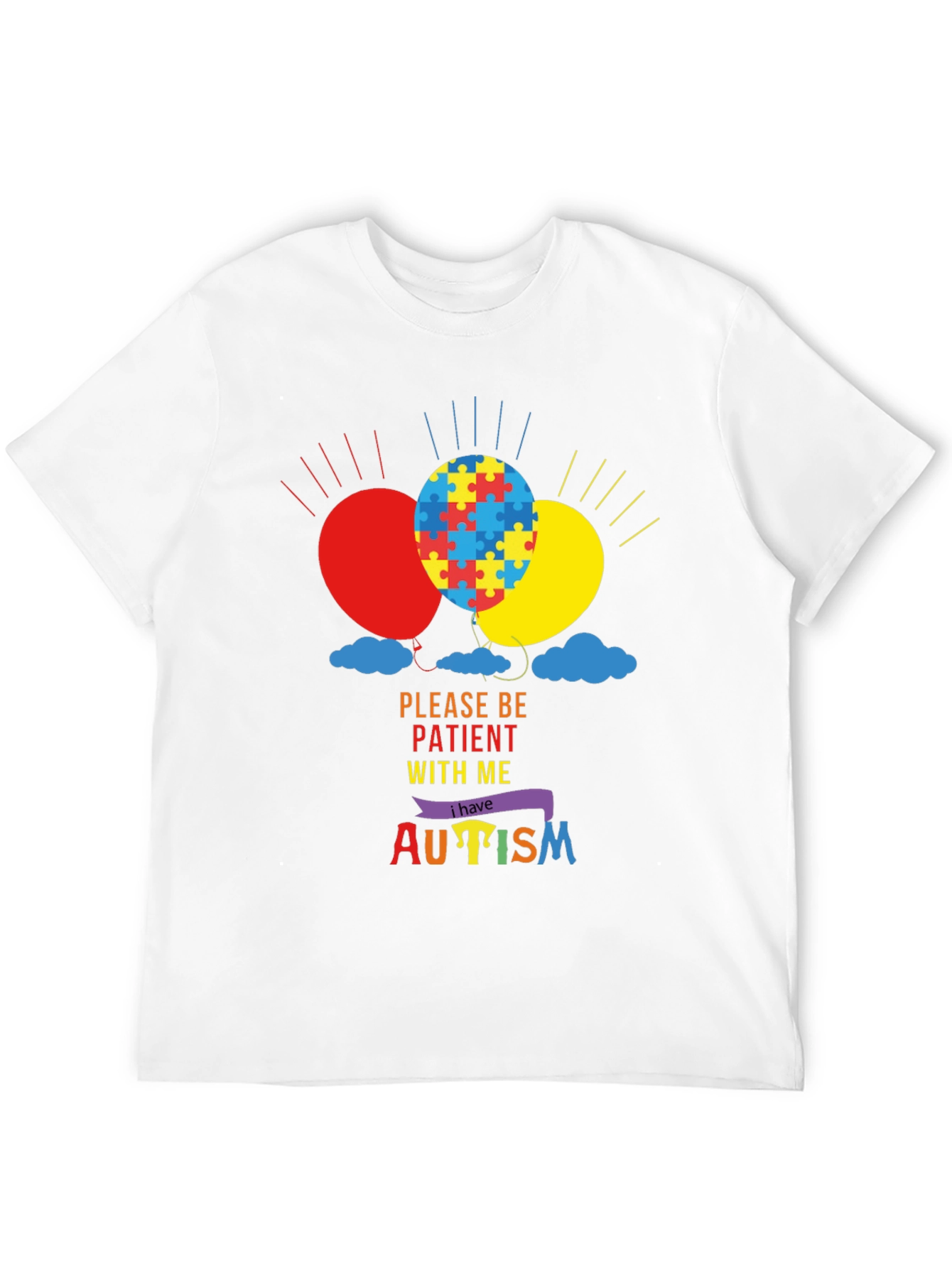 Autism Awareness T-Shirt - Puzzle Balloons