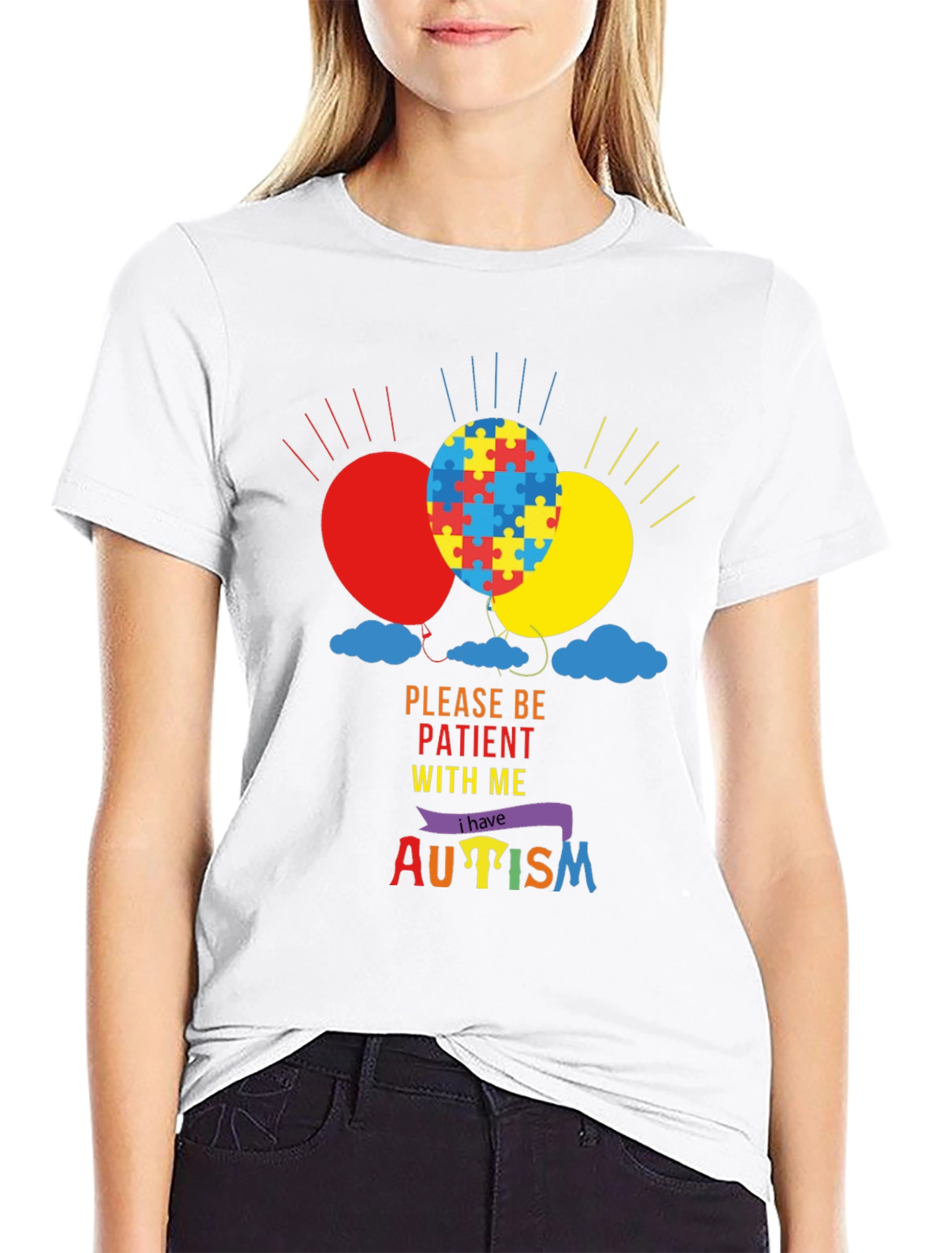 Autism Awareness T-Shirt - Puzzle Balloons