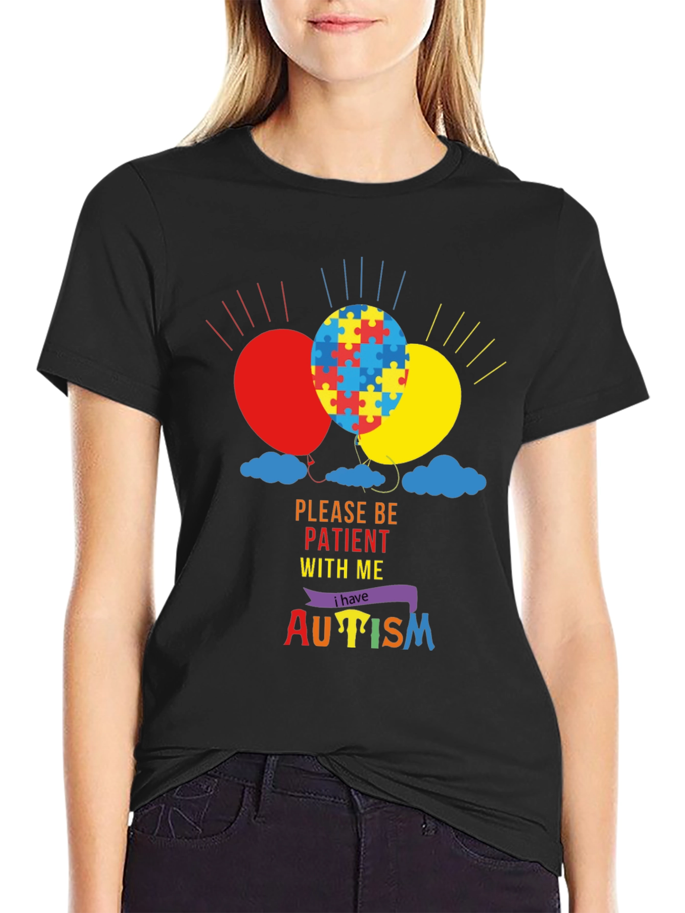 Autism Awareness T-Shirt - Puzzle Balloons
