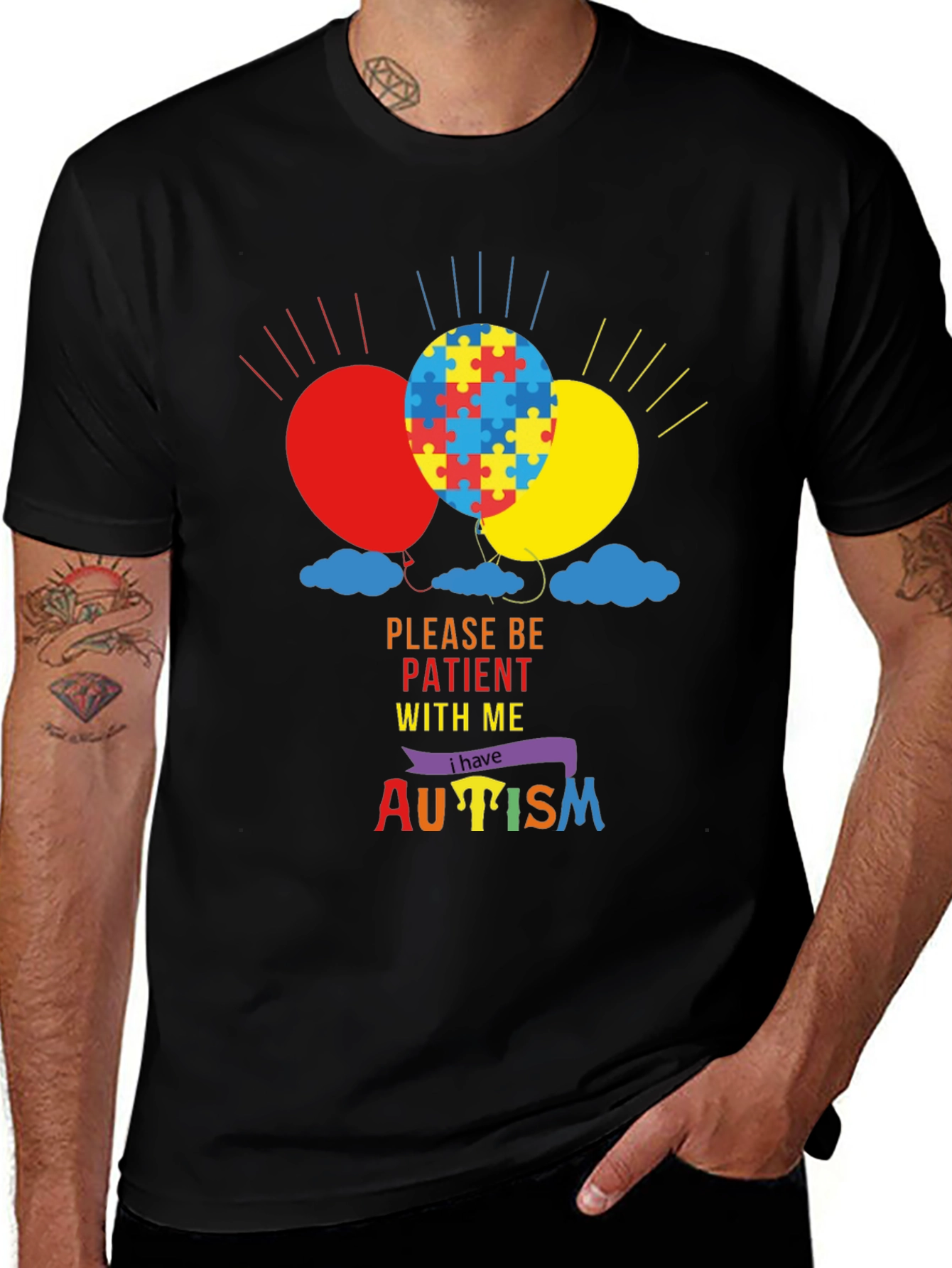 Autism Awareness T-Shirt - Puzzle Balloons