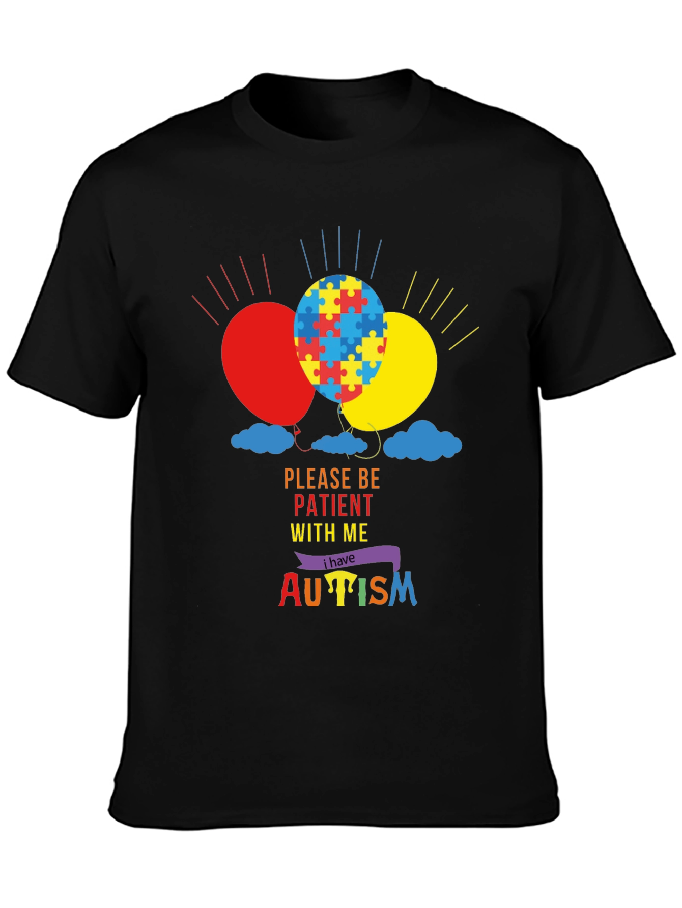 Autism Awareness T-Shirt - Puzzle Balloons