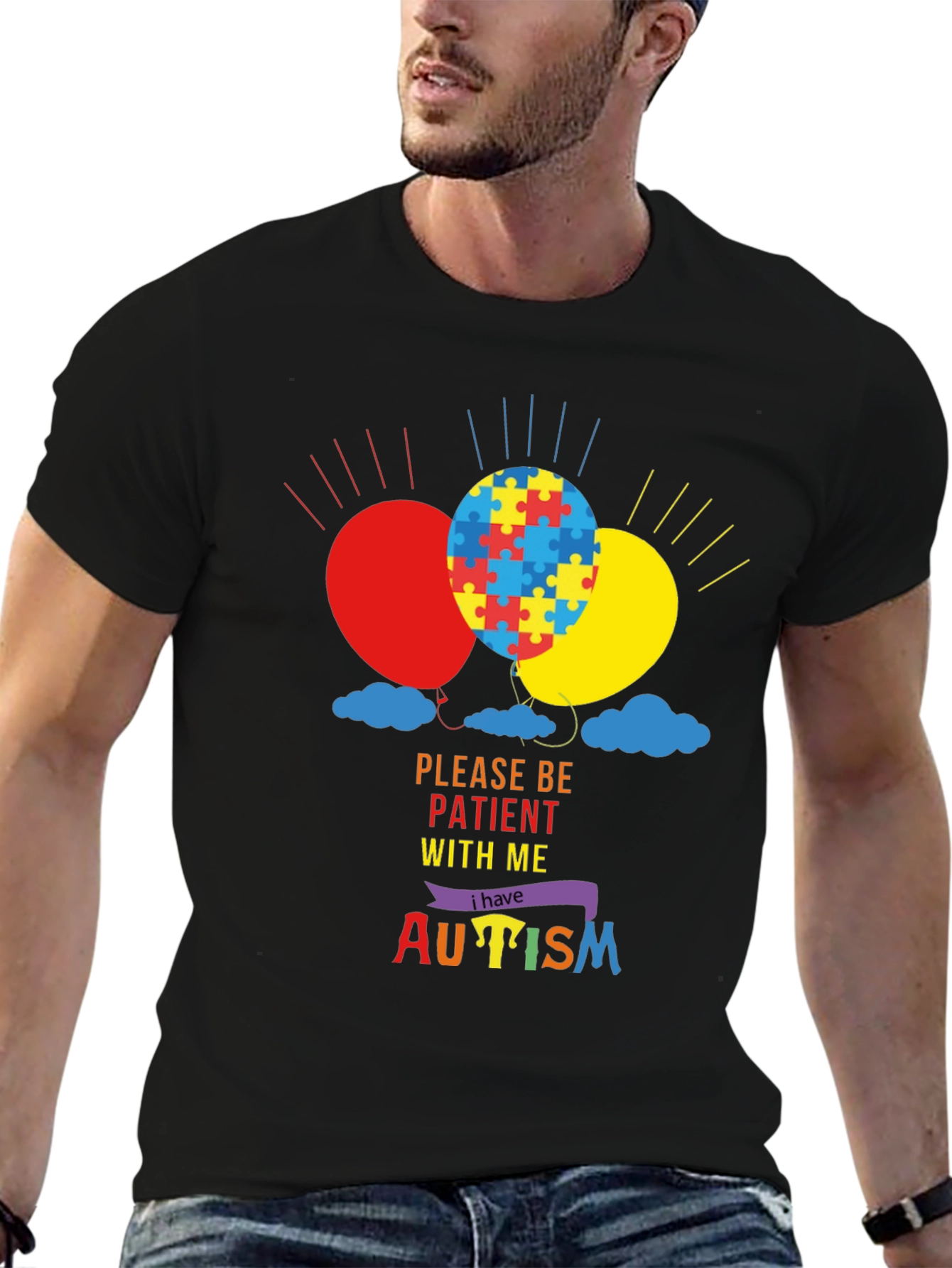 Autism Awareness T-Shirt - Puzzle Balloons