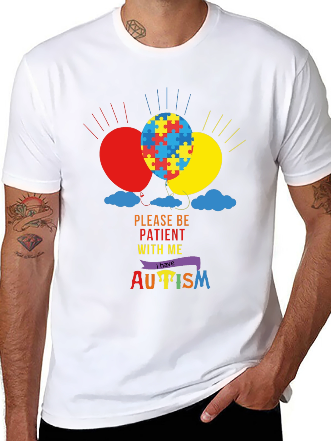 Autism Awareness T-Shirt - Puzzle Balloons