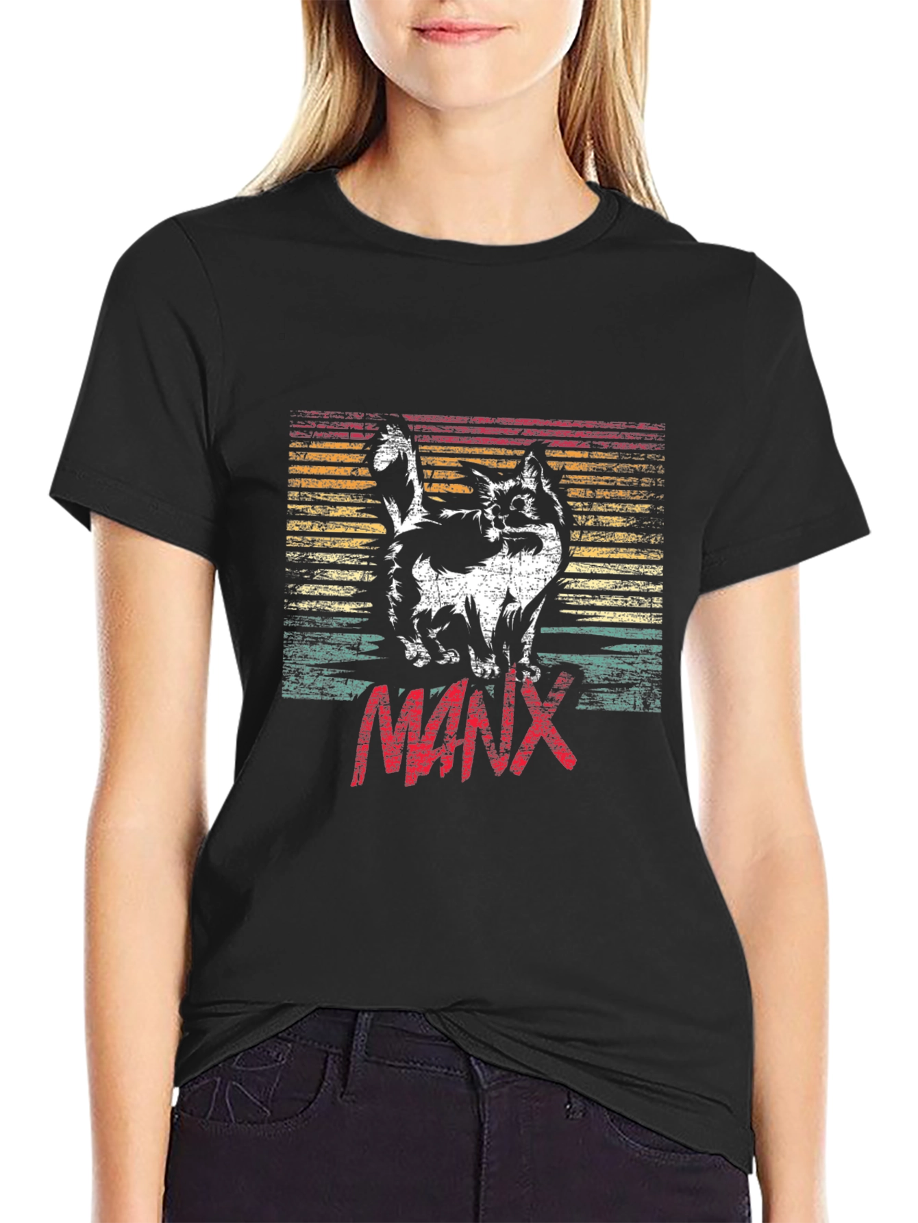 Retro Manx Cat T-Shirt