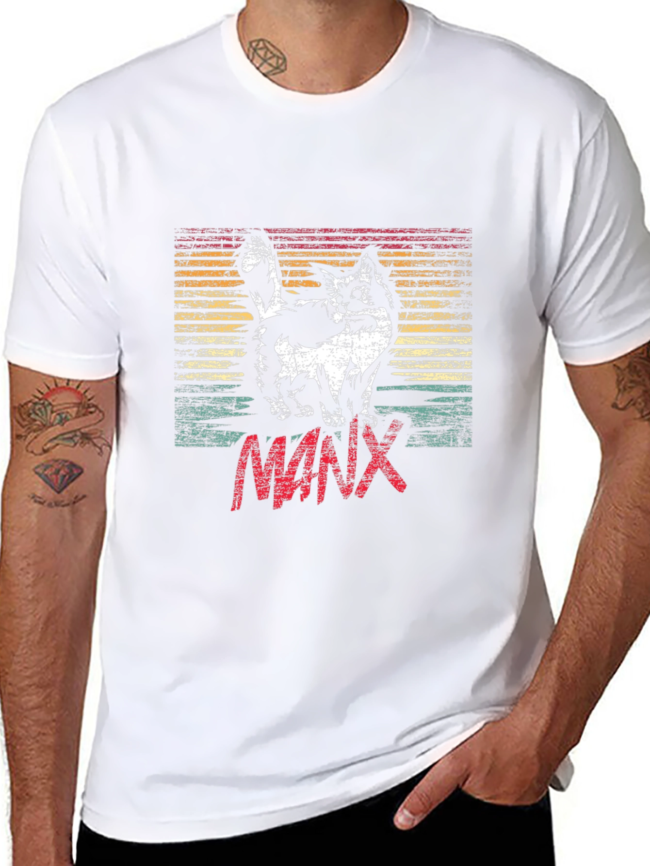 Retro Manx Cat T-Shirt