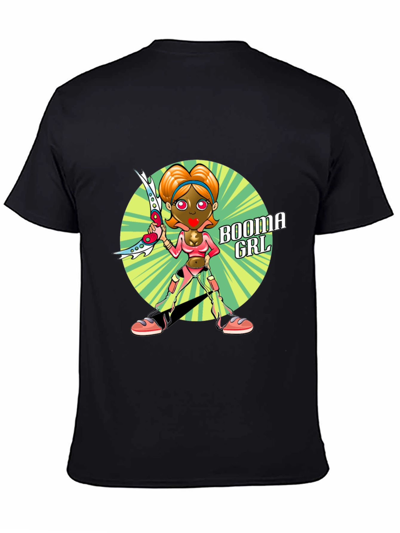 Booma Girl Graphic Tee - Unique Cartoon Design
