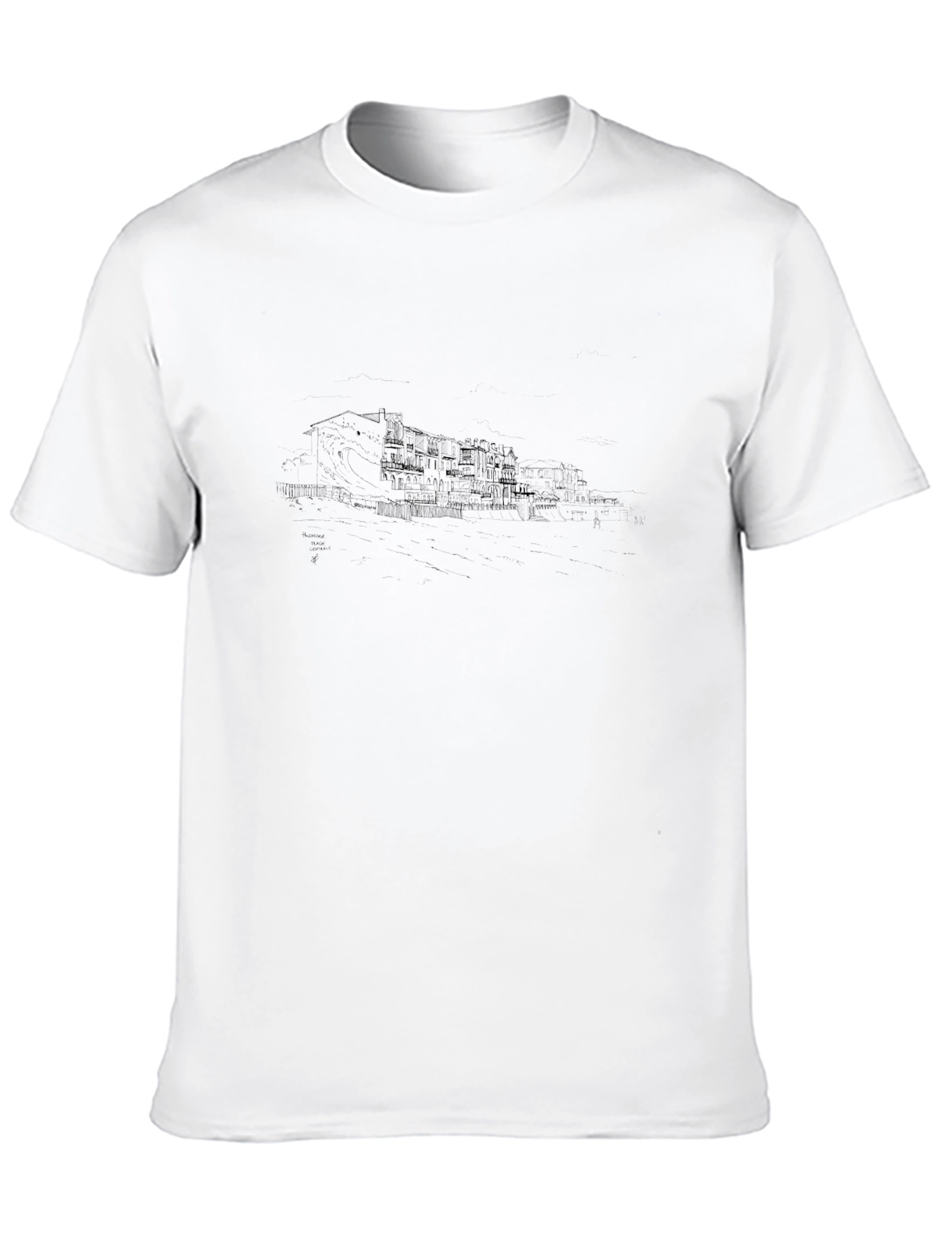 Mens Black Graphic Print Crew Neck T-Shirt