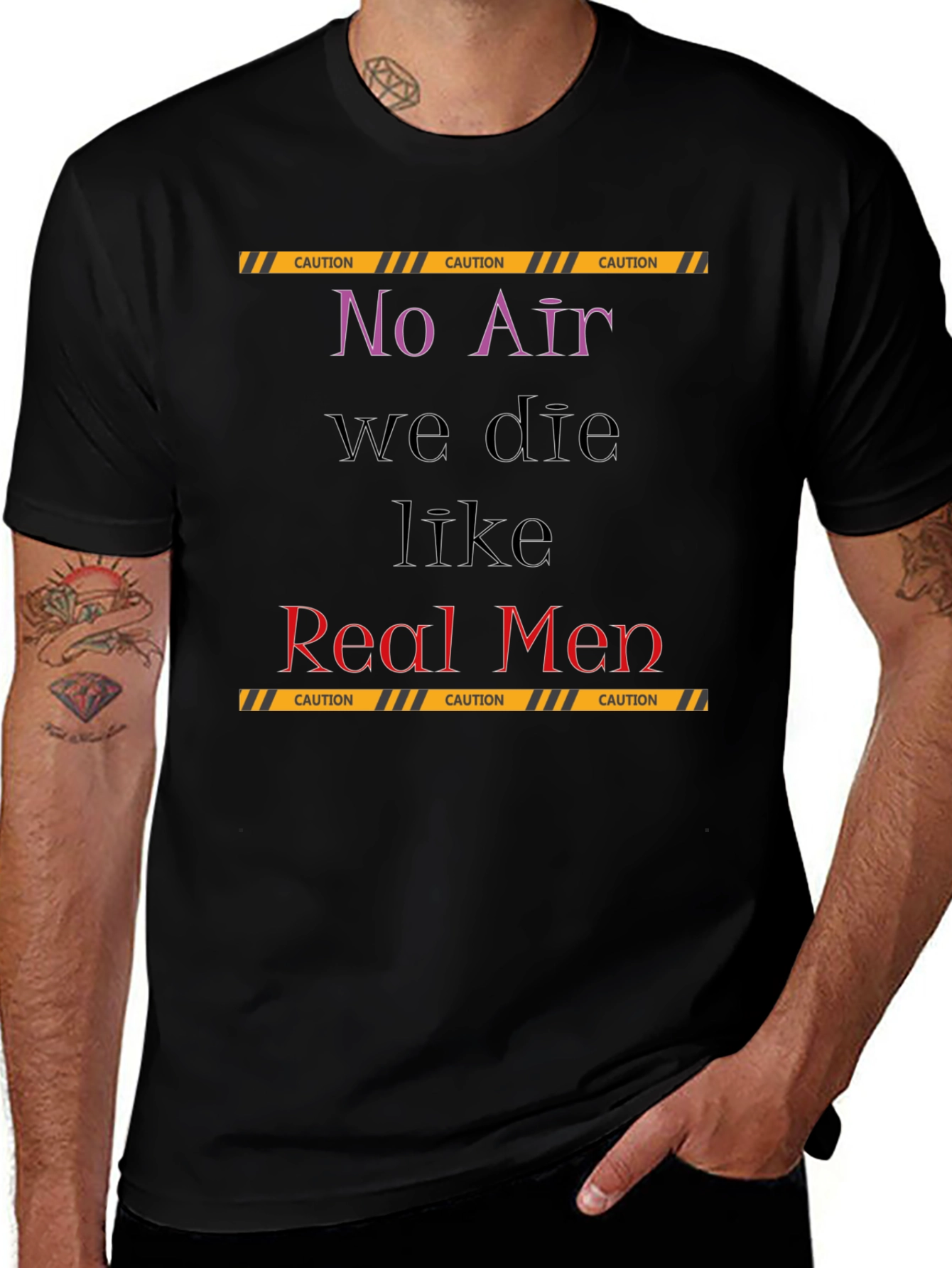 No Air Real Men Graphic T-Shirt