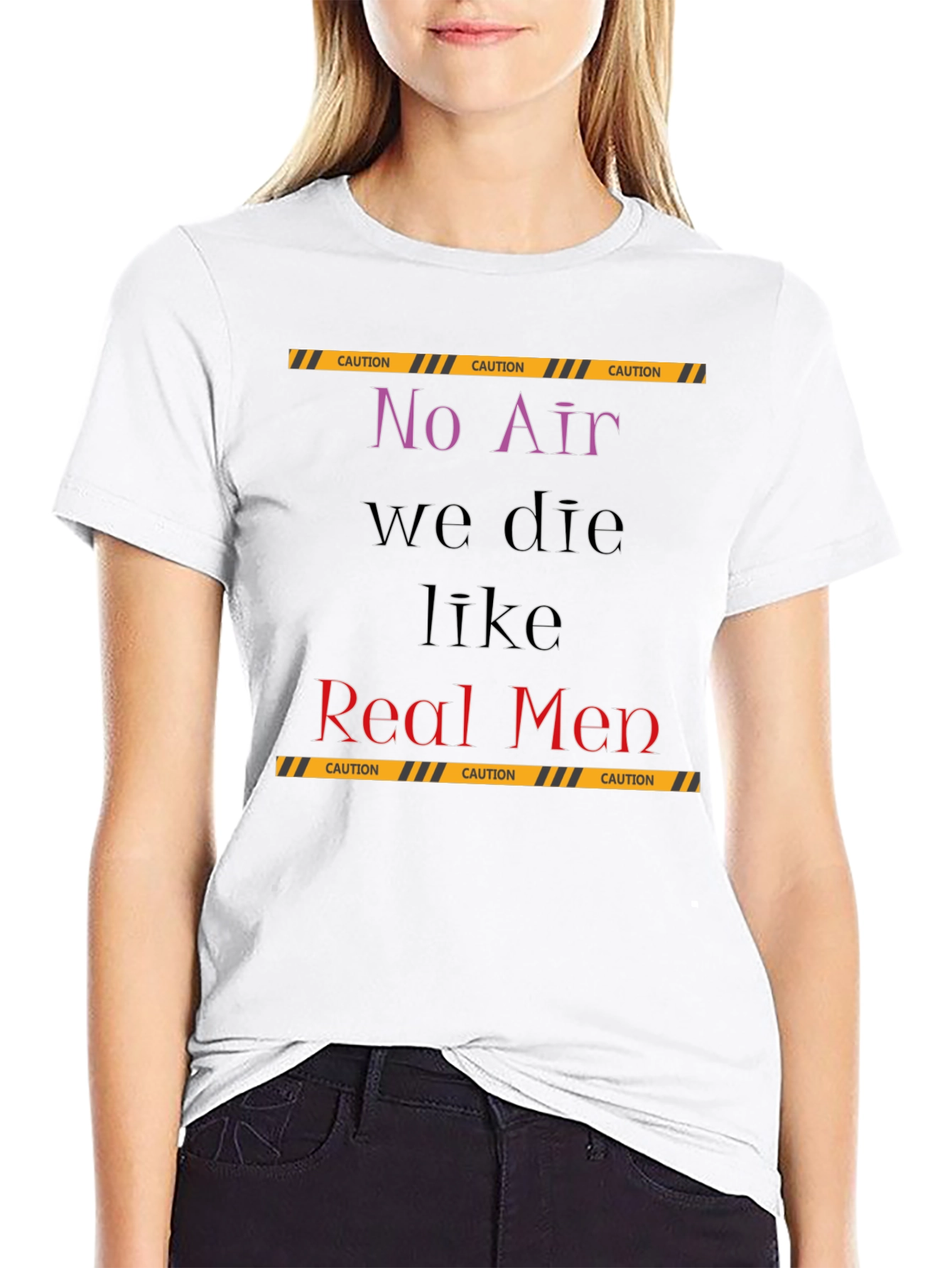 No Air Real Men Graphic T-Shirt