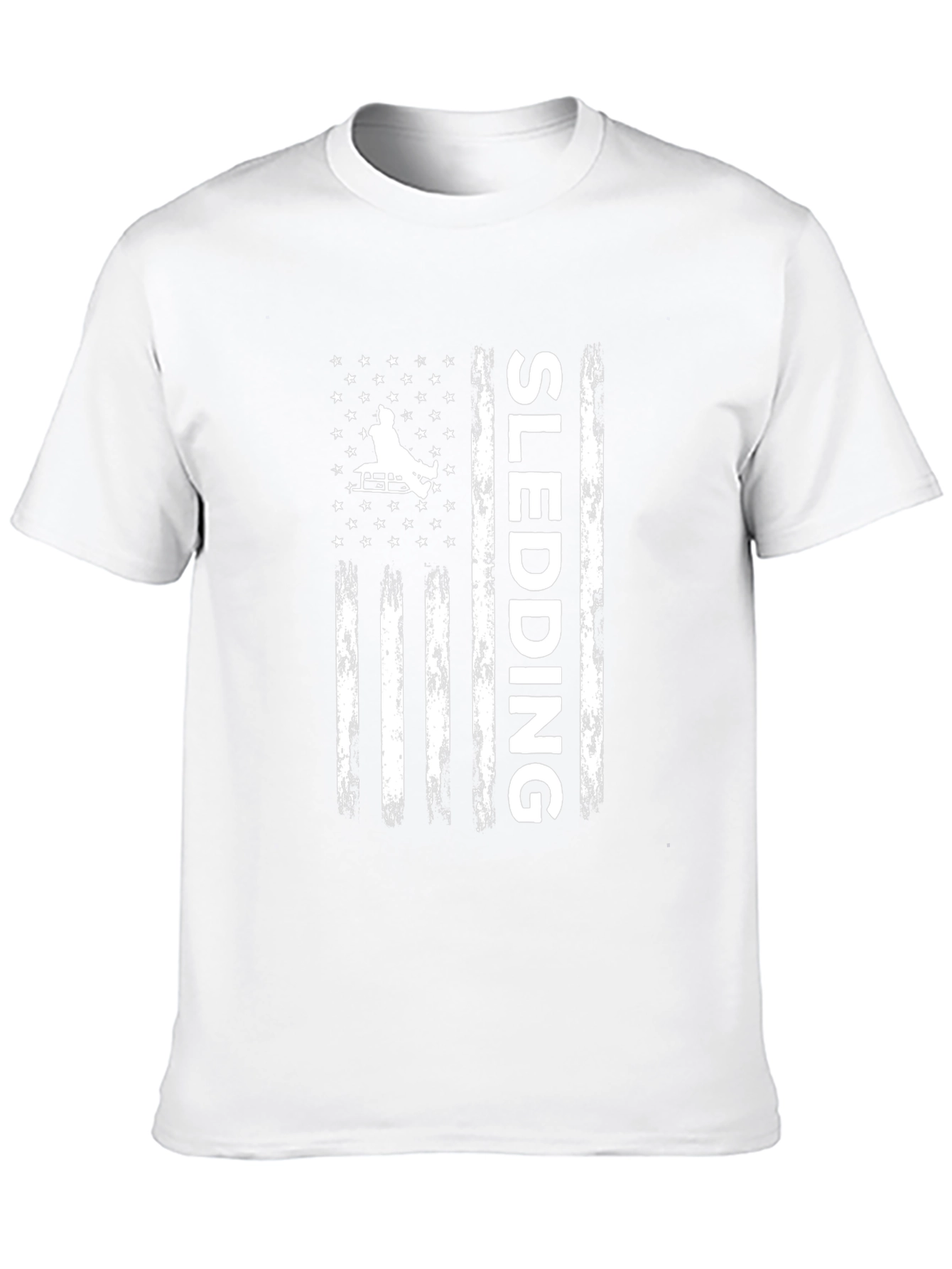 Sledding American Flag Graphic Tee - Black
