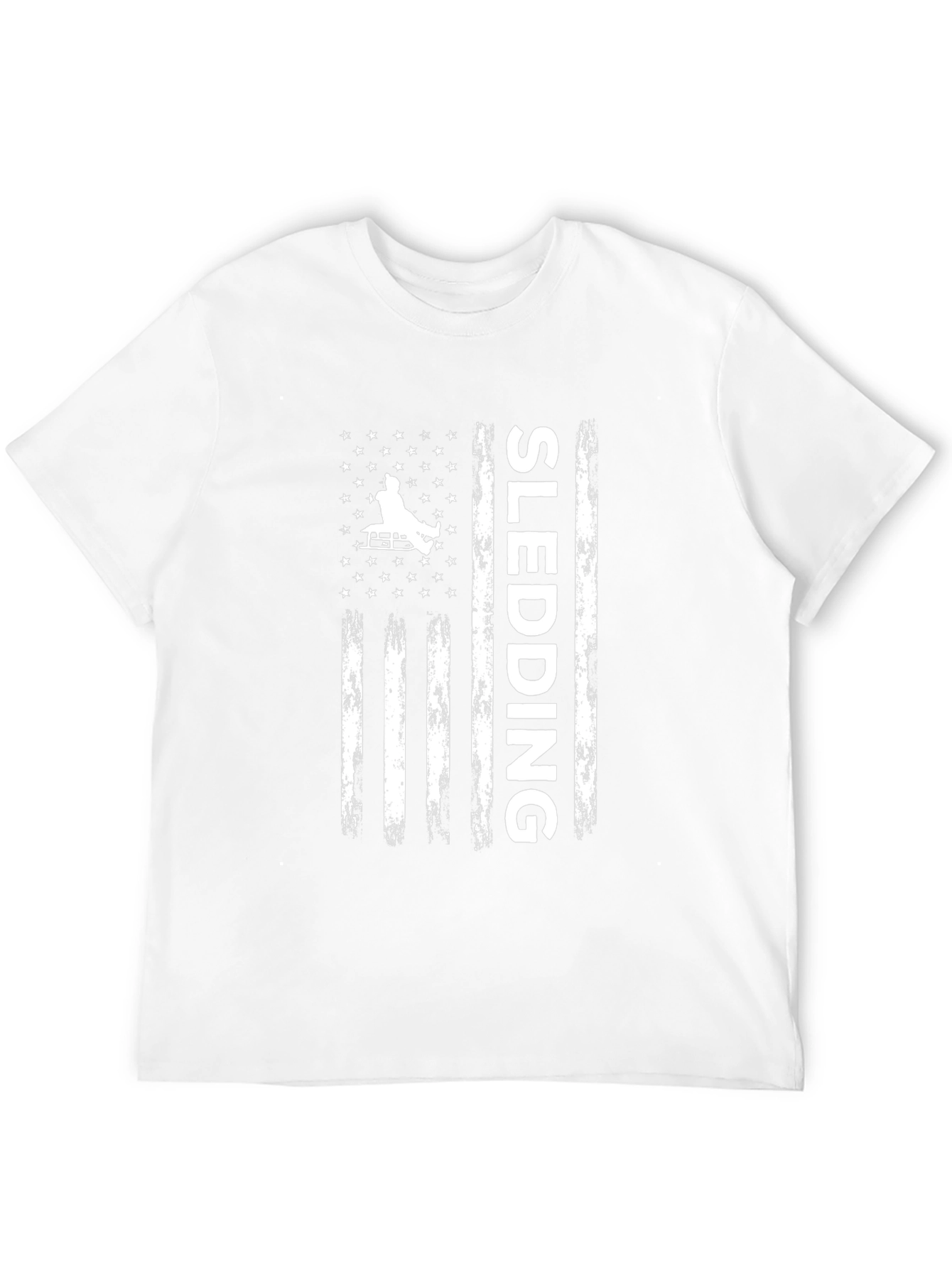 Sledding American Flag Graphic Tee - Black