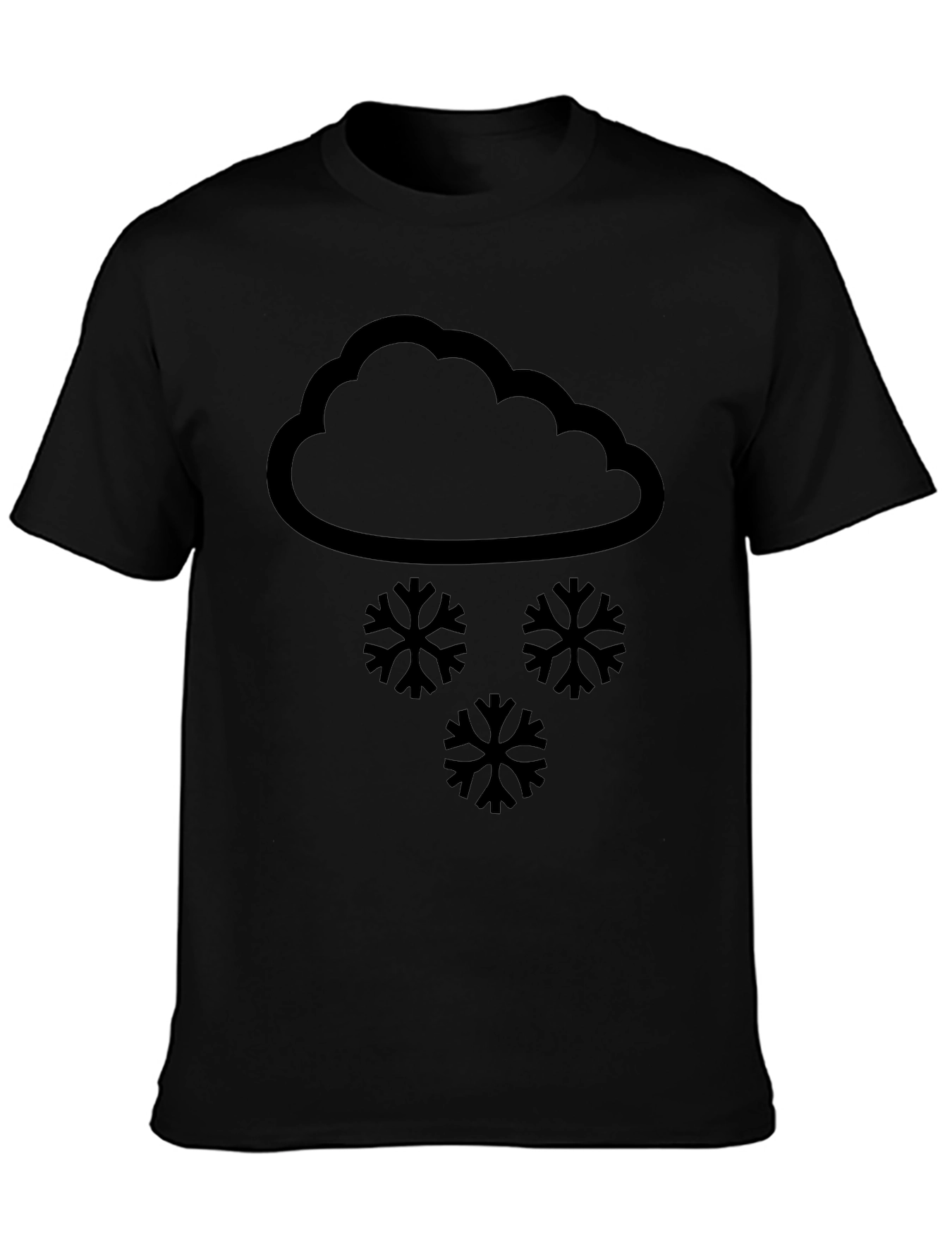 Snowy Cloud Graphic Tee - Stylish Weather T-Shirt