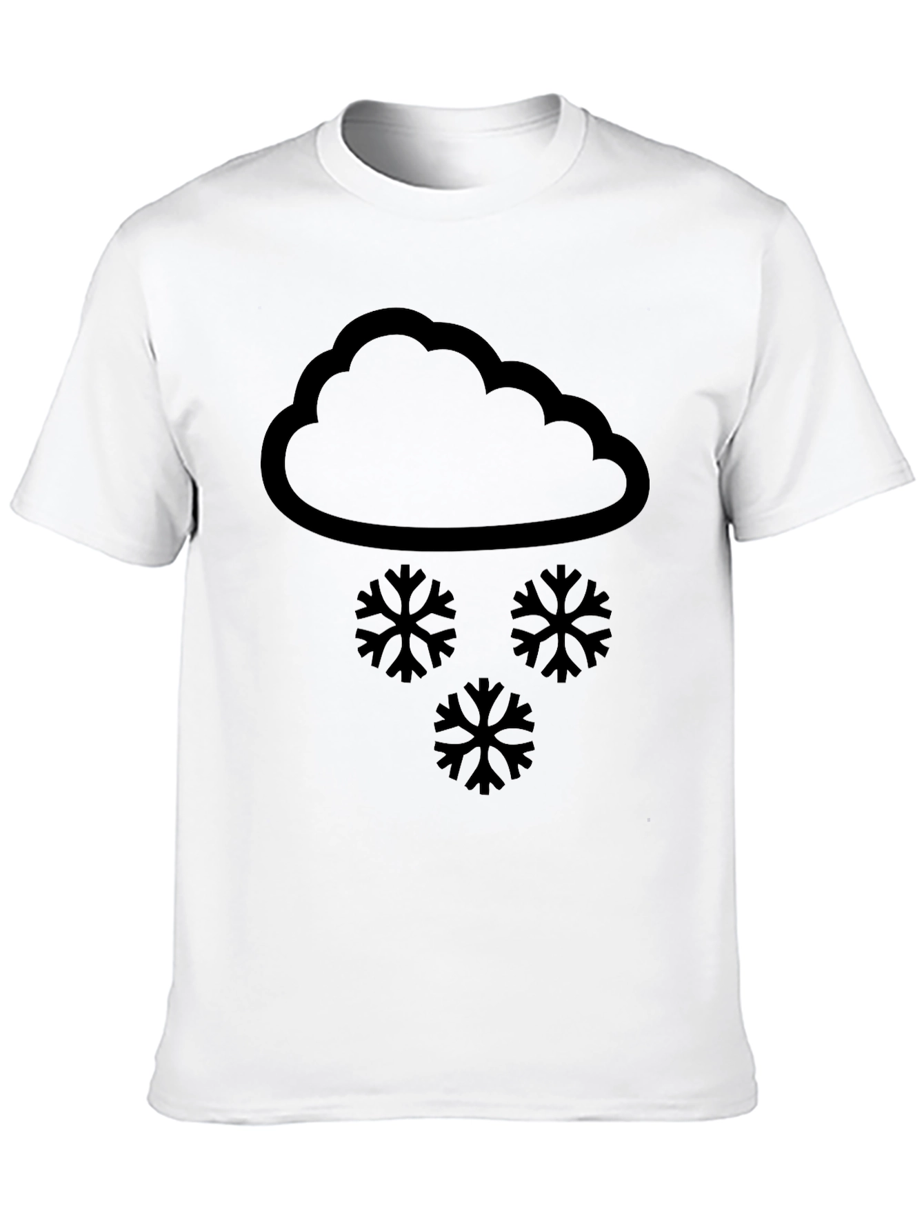 Snowy Cloud Graphic Tee - Stylish Weather T-Shirt