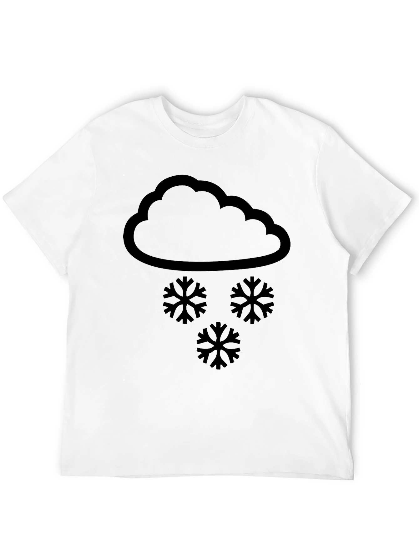 Snowy Cloud Graphic Tee - Stylish Weather T-Shirt