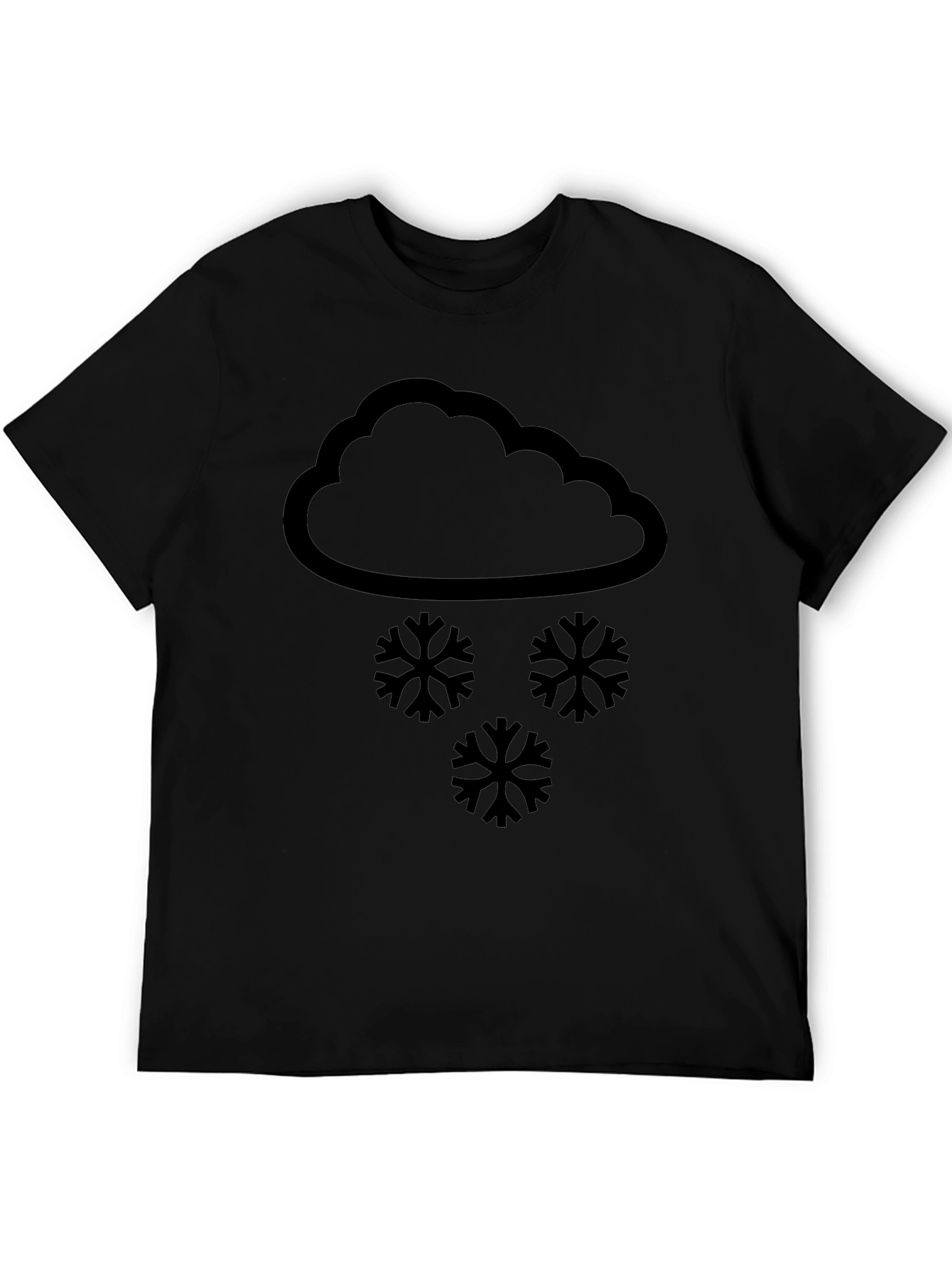 Snowy Cloud Graphic Tee - Stylish Weather T-Shirt