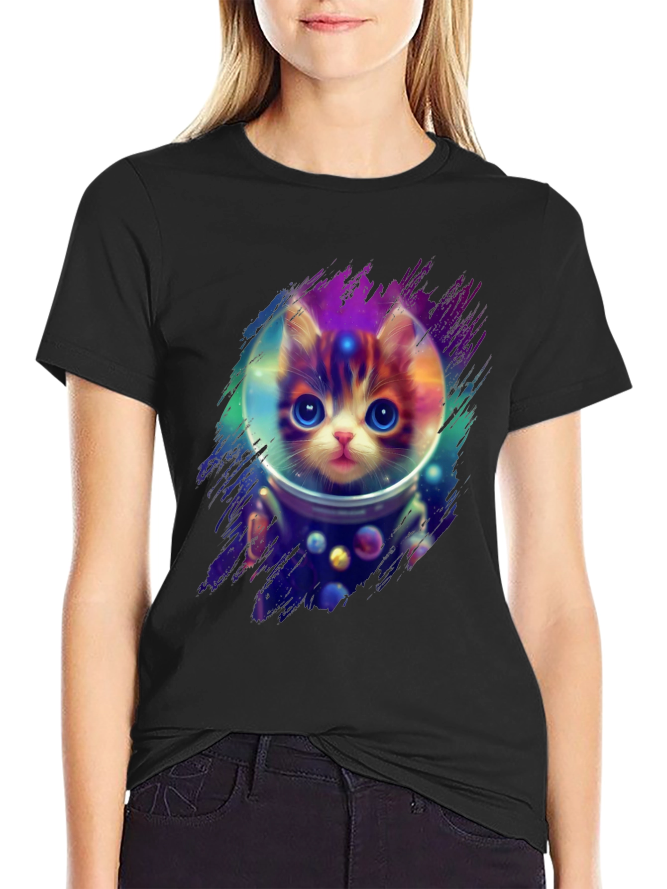 Astronaut Cat T-Shirt - Space Kitten Tee