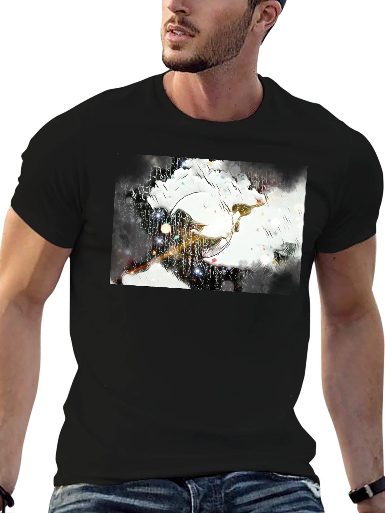 Abstract Art Black T-Shirt