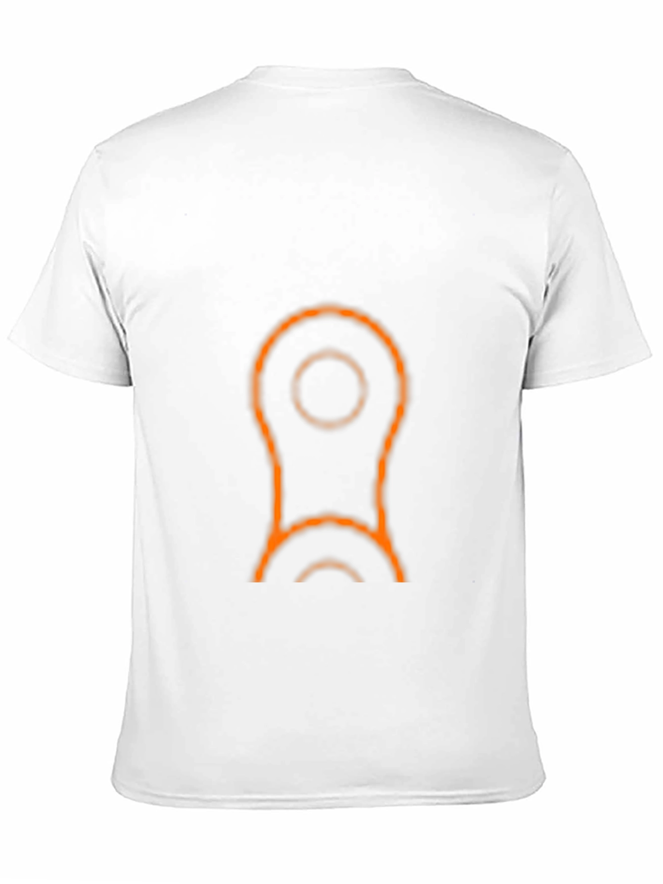 Mens Black T-Shirt with Orange Link Design
