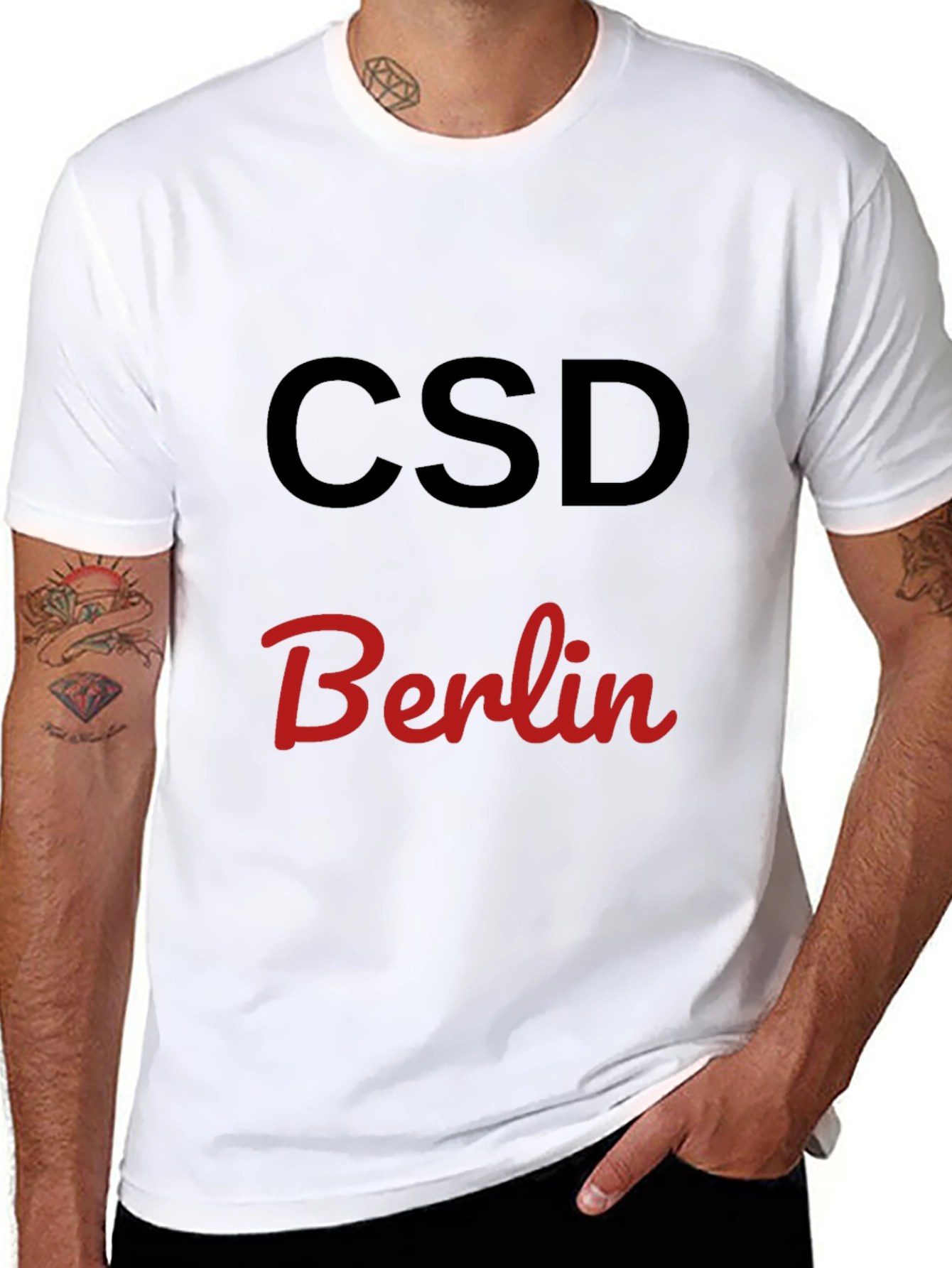 CSD Berlin Graphic T-Shirt - Black Cotton Blend Tee