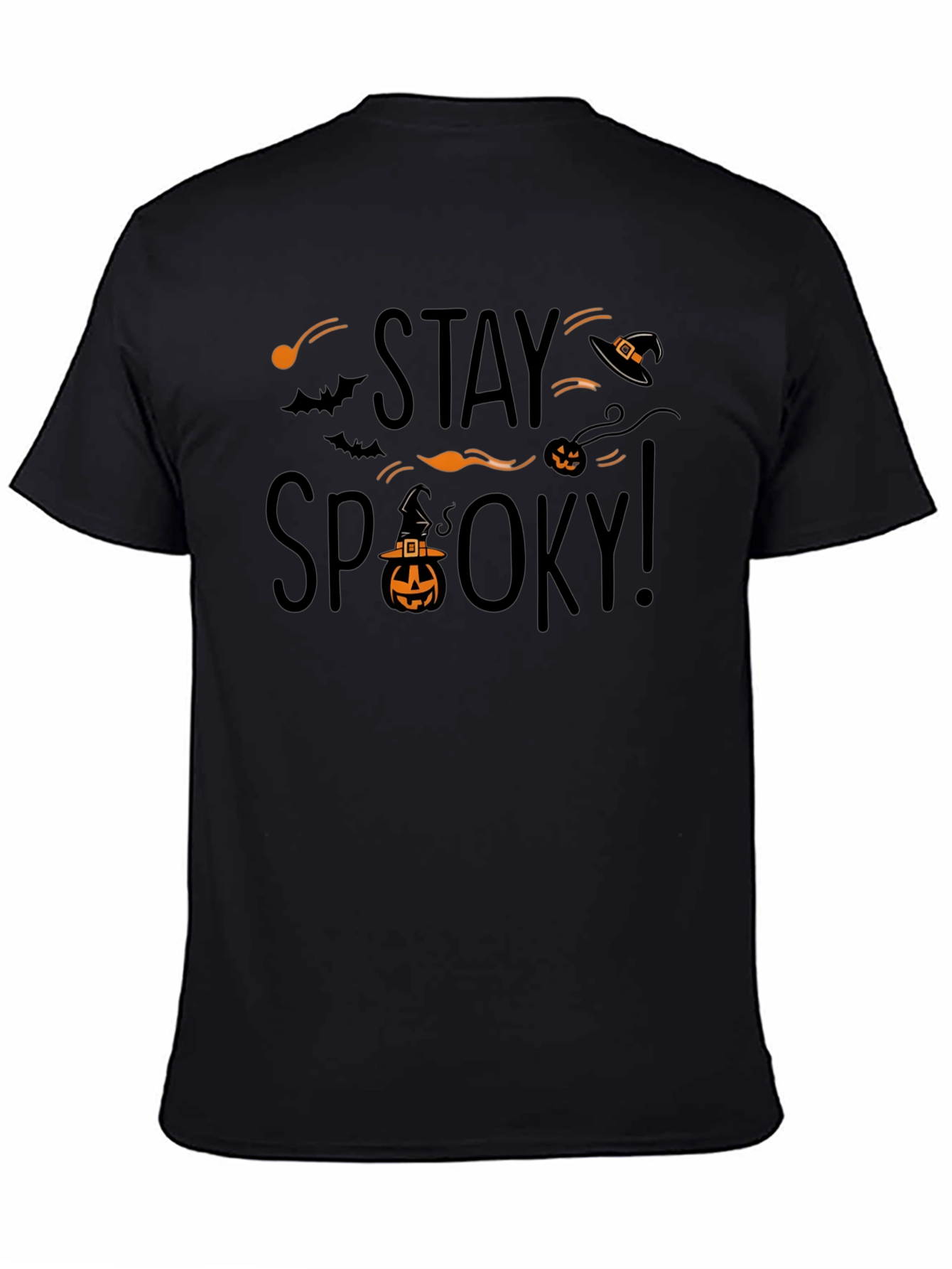 Stay Spooky Halloween Graphic Tee - Black