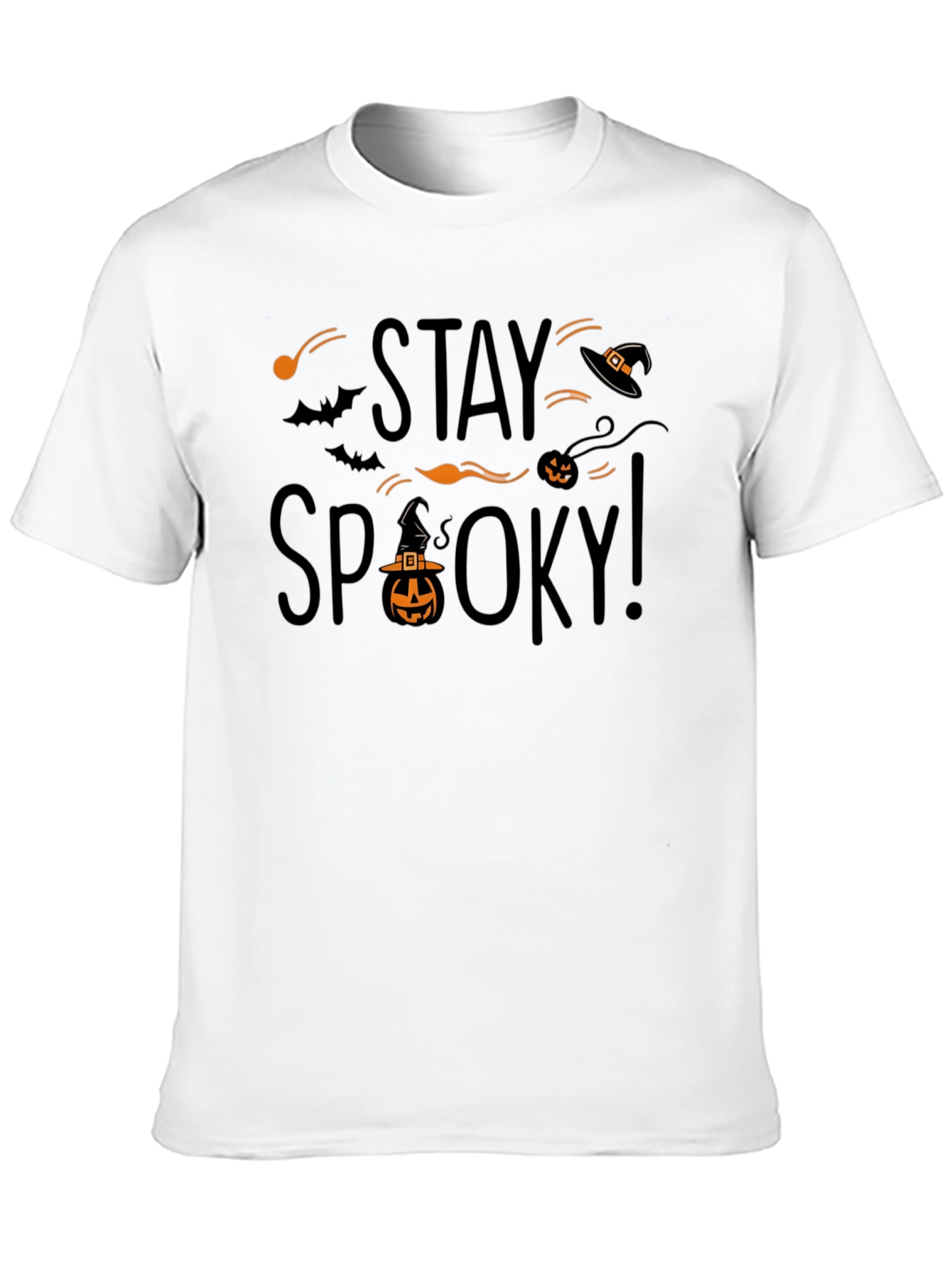 Stay Spooky Halloween Graphic Tee - Black