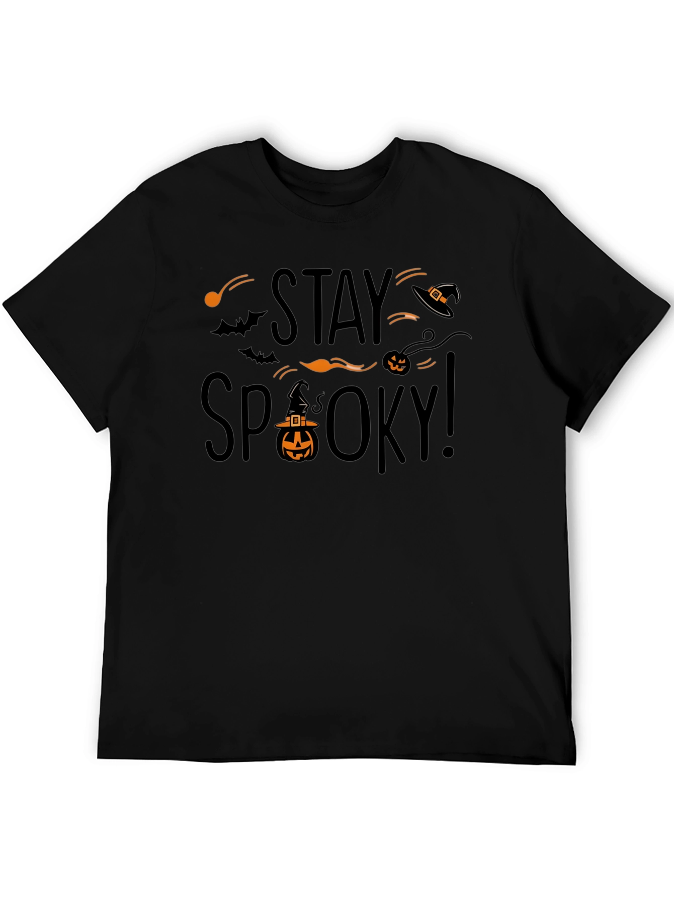 Stay Spooky Halloween Graphic Tee - Black