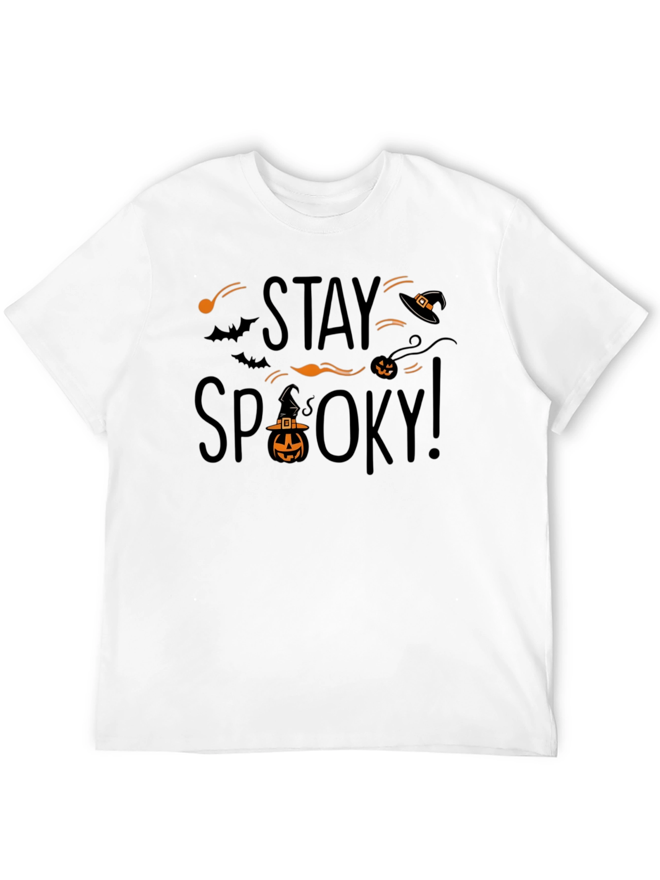 Stay Spooky Halloween Graphic Tee - Black