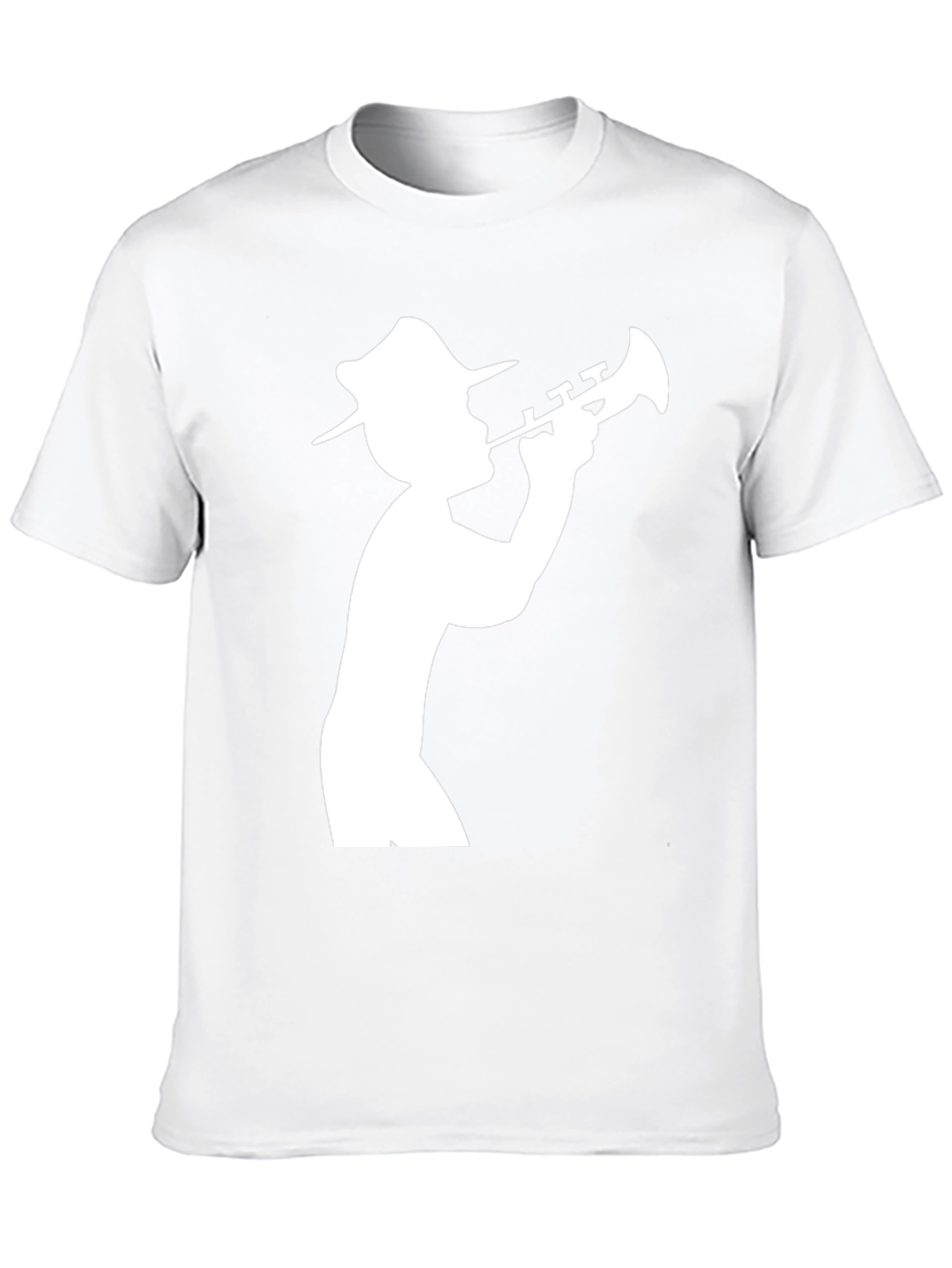 Cool Jazz Trumpet Player Graphic Black T-Shirt