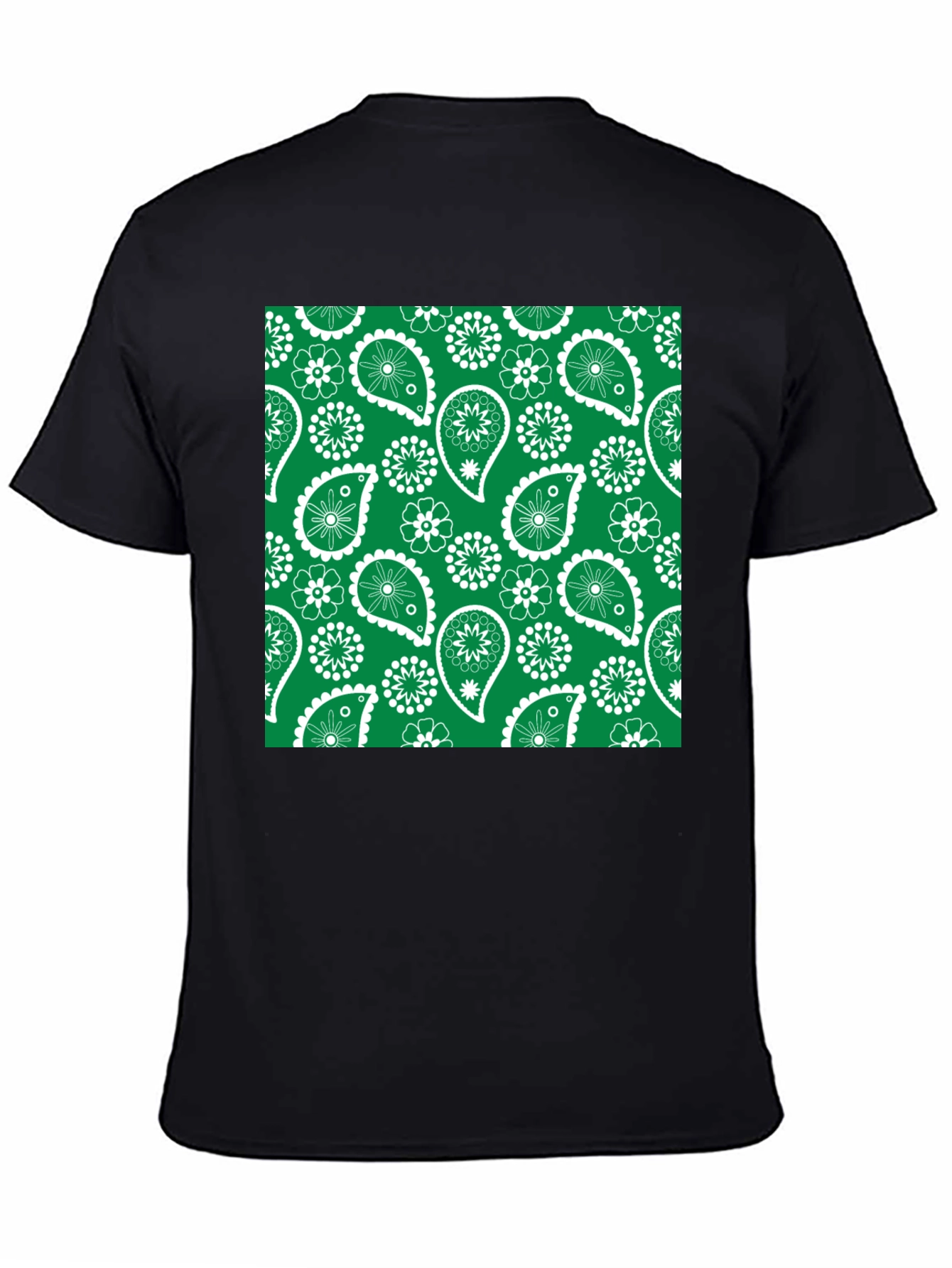 Green Paisley Patterned T-Shirt