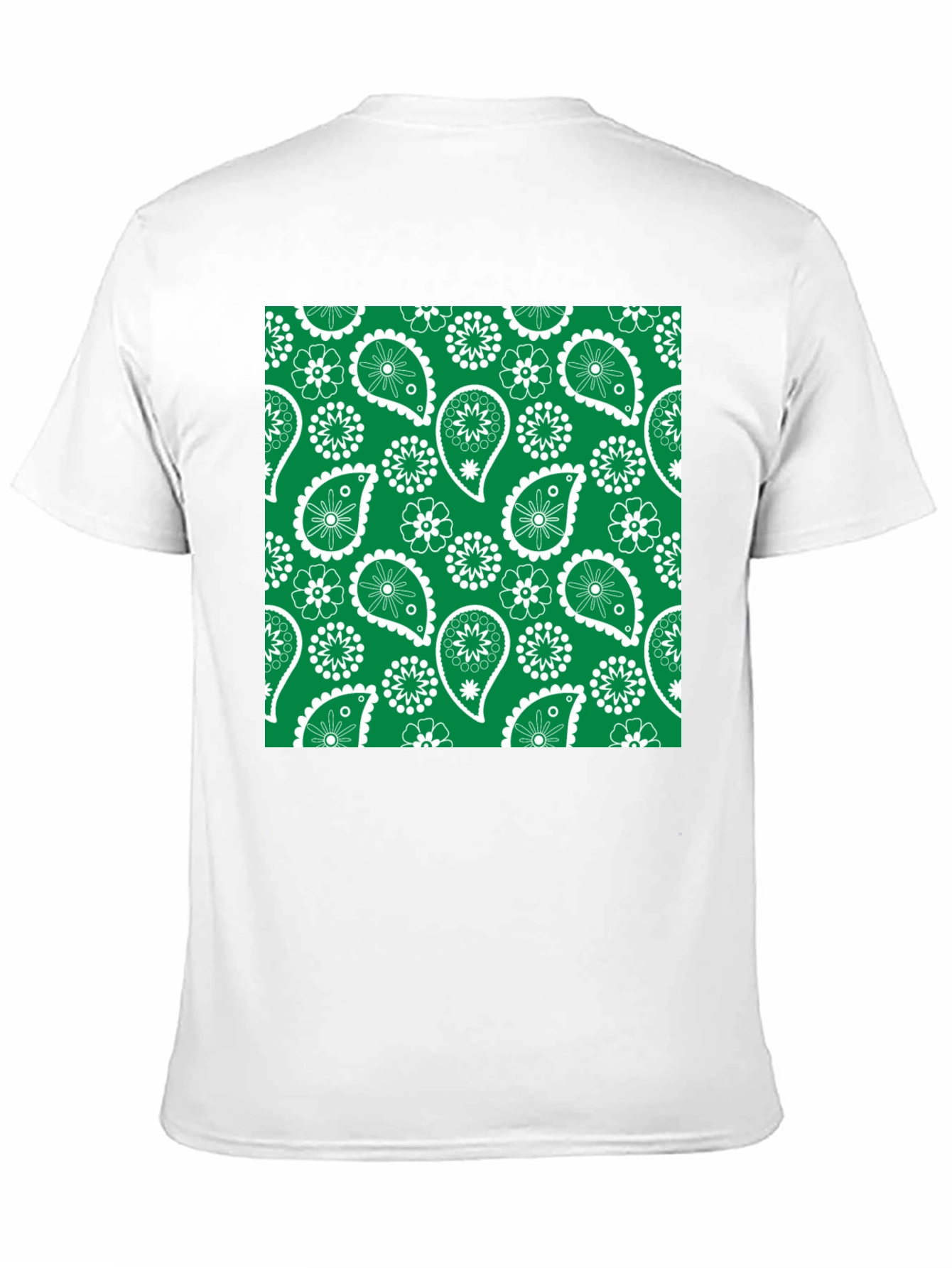 Green Paisley Patterned T-Shirt