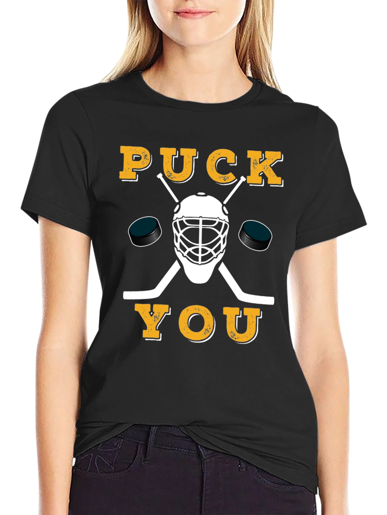 Puck You Hockey Graphic T-Shirt