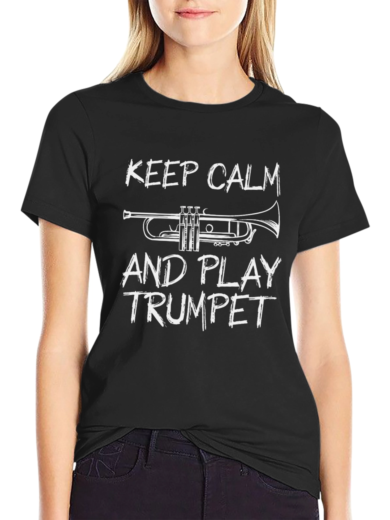 Keep Calm Trumpet T-Shirt - Black