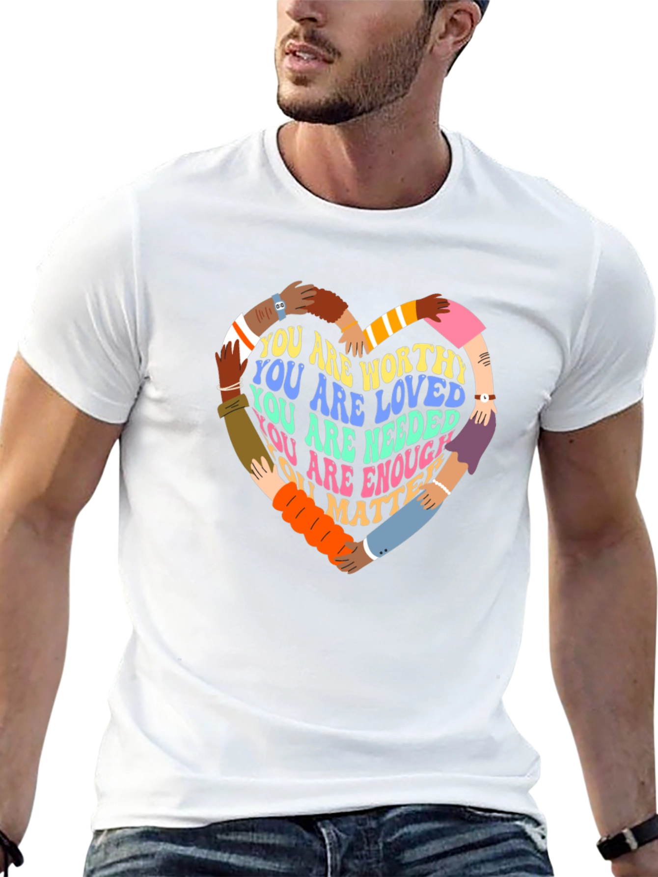 Diverse Hands Heart T-Shirt - You Matter