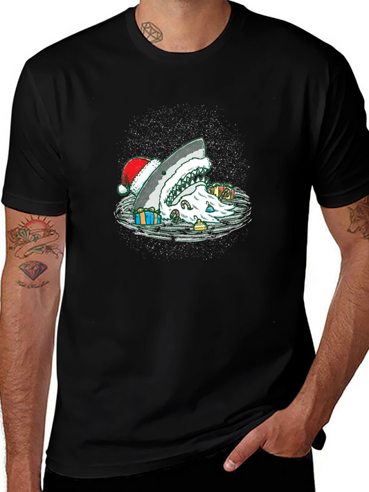 Christmas Shark T-Shirt Holiday Santa Jaws