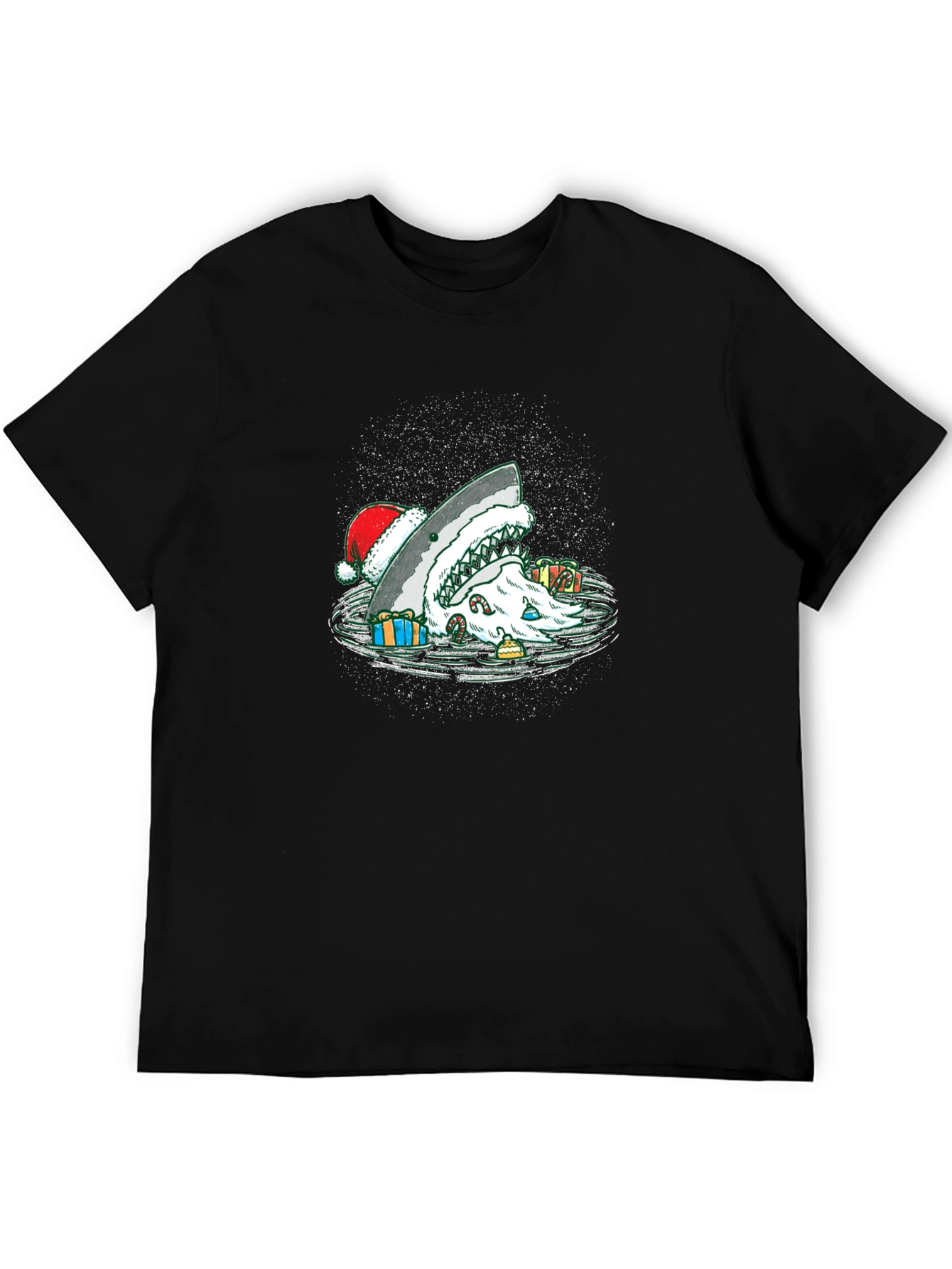 Christmas Shark T-Shirt Holiday Santa Jaws