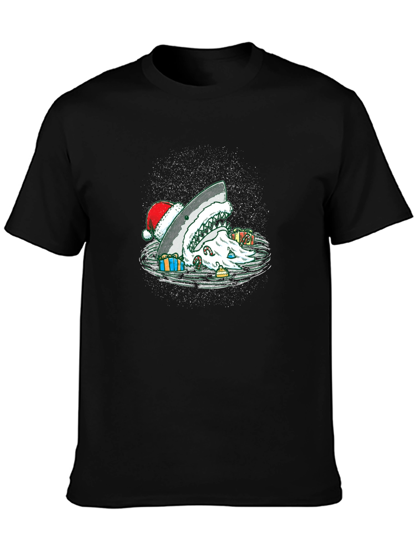 Christmas Shark T-Shirt Holiday Santa Jaws