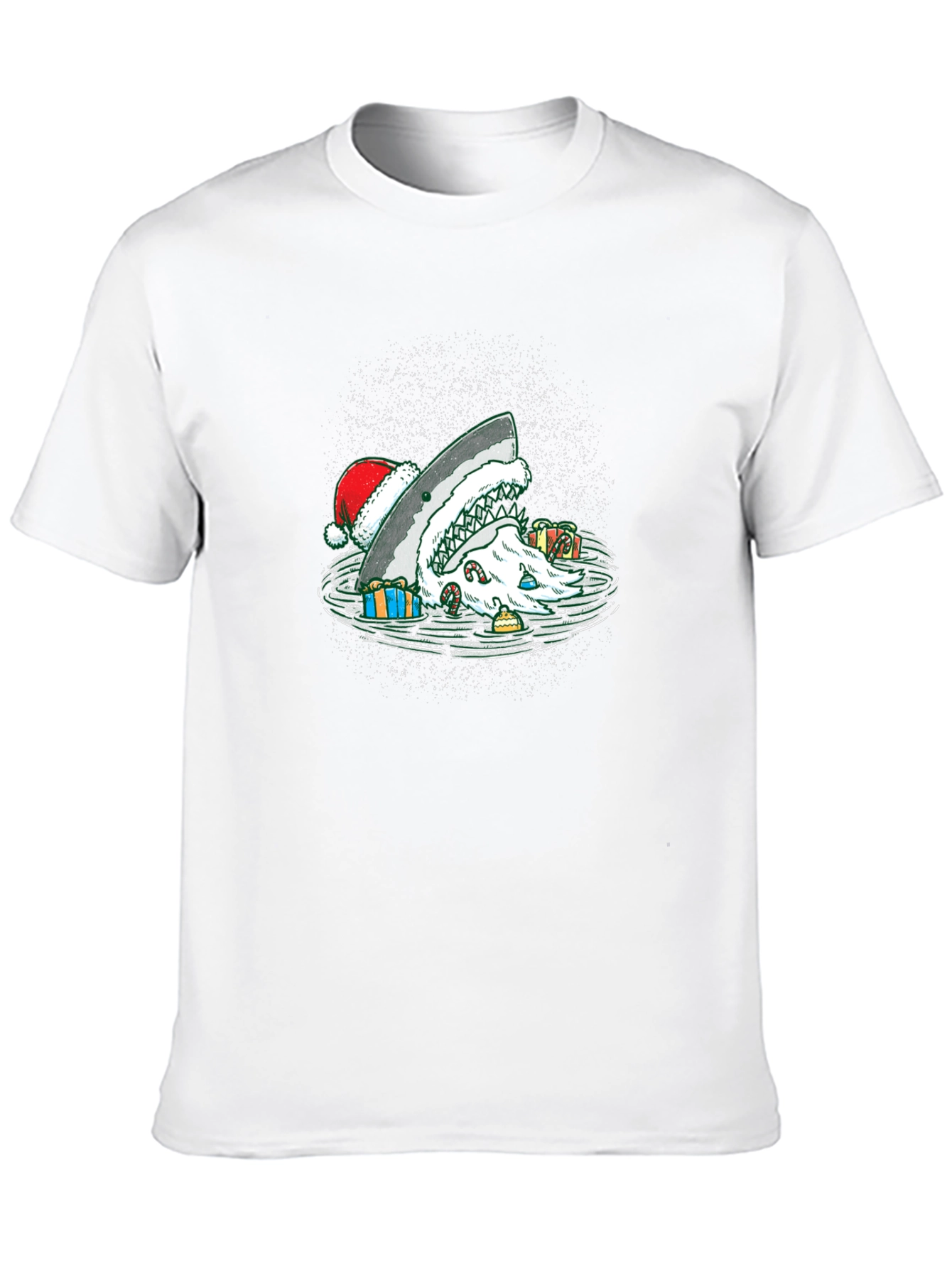 Christmas Shark T-Shirt Holiday Santa Jaws