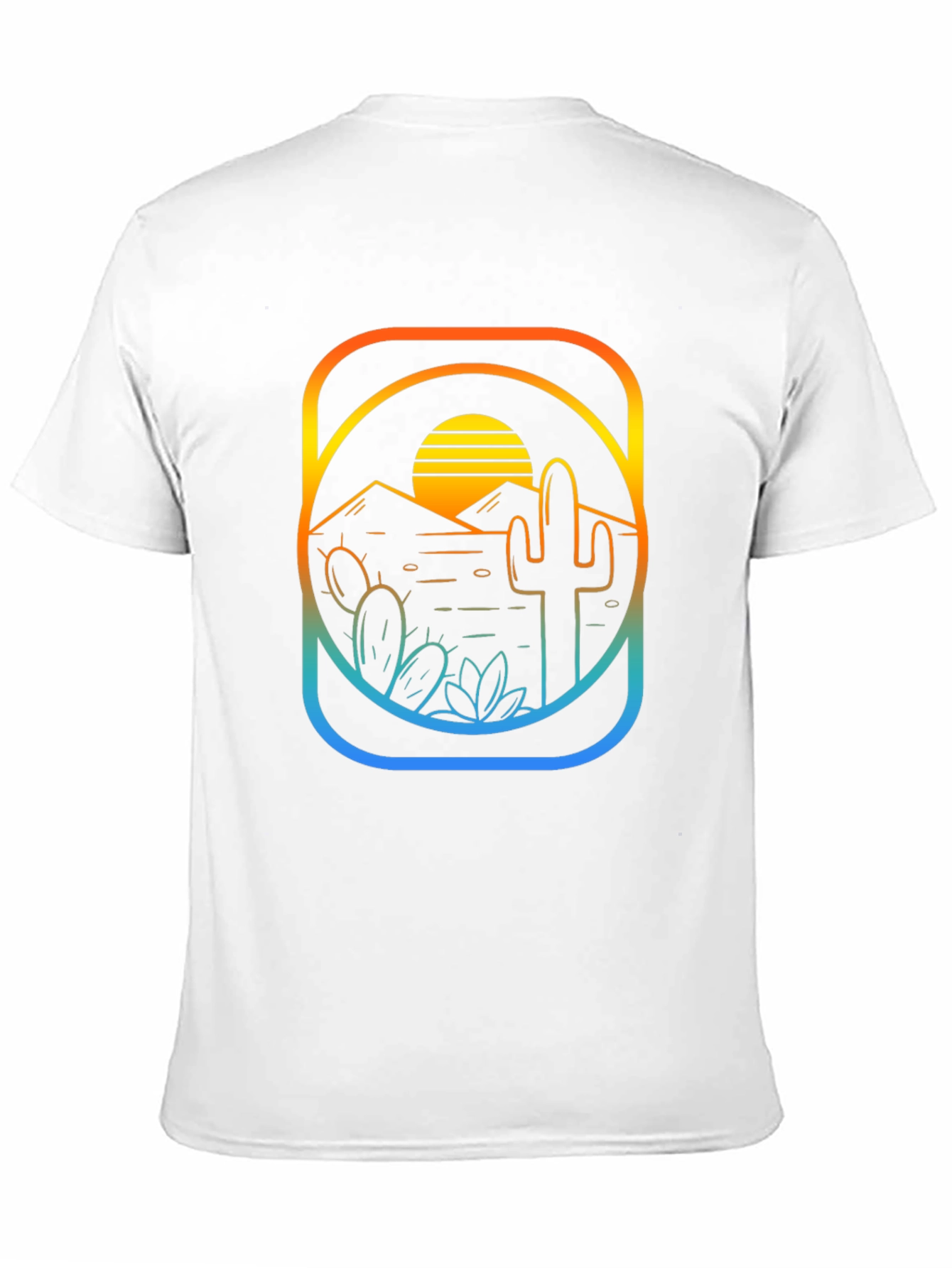 Sunset Cactus Graphic T-Shirt - Desert Vibes