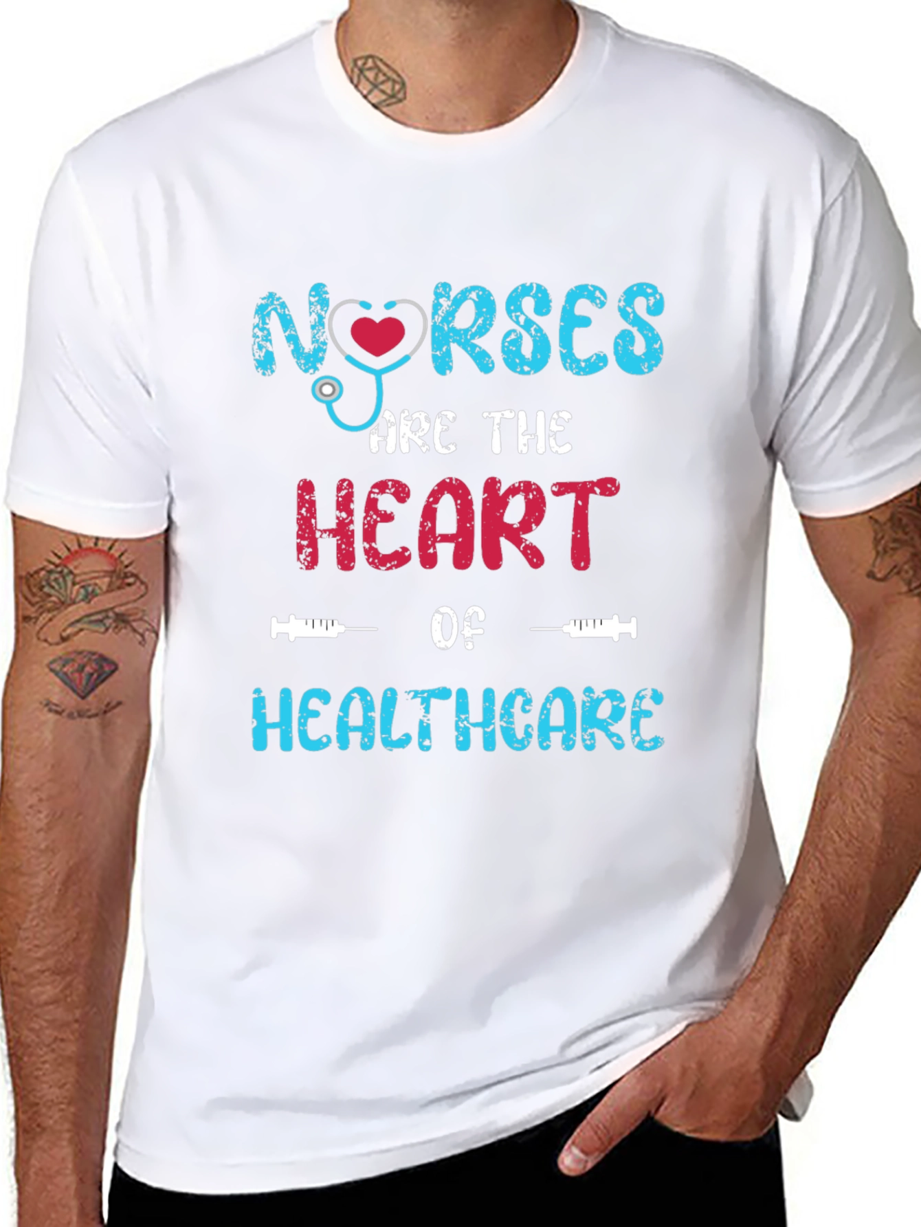 Nurses are the Heart of Healthcare Graphic T-Shirt