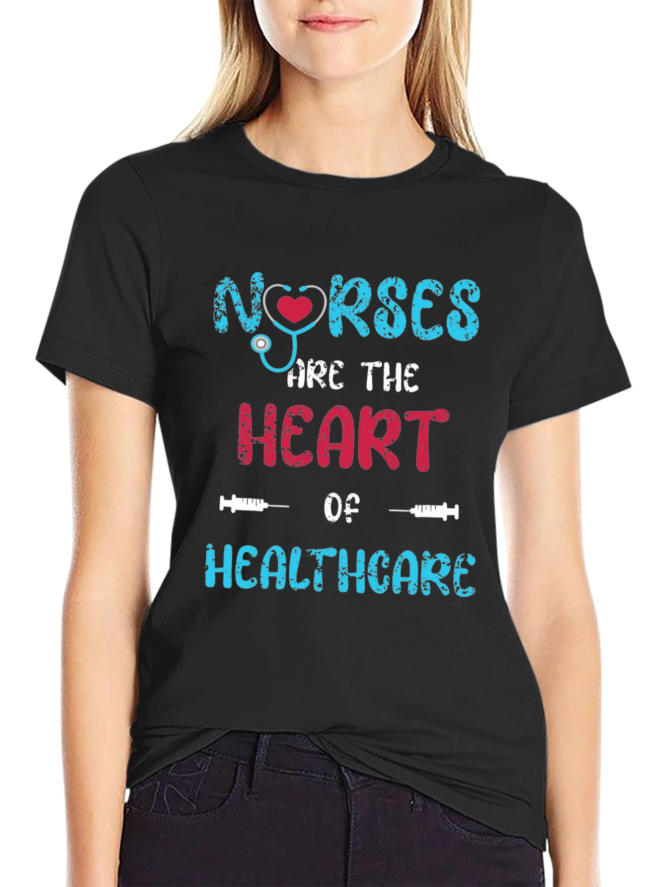 Nurses are the Heart of Healthcare Graphic T-Shirt