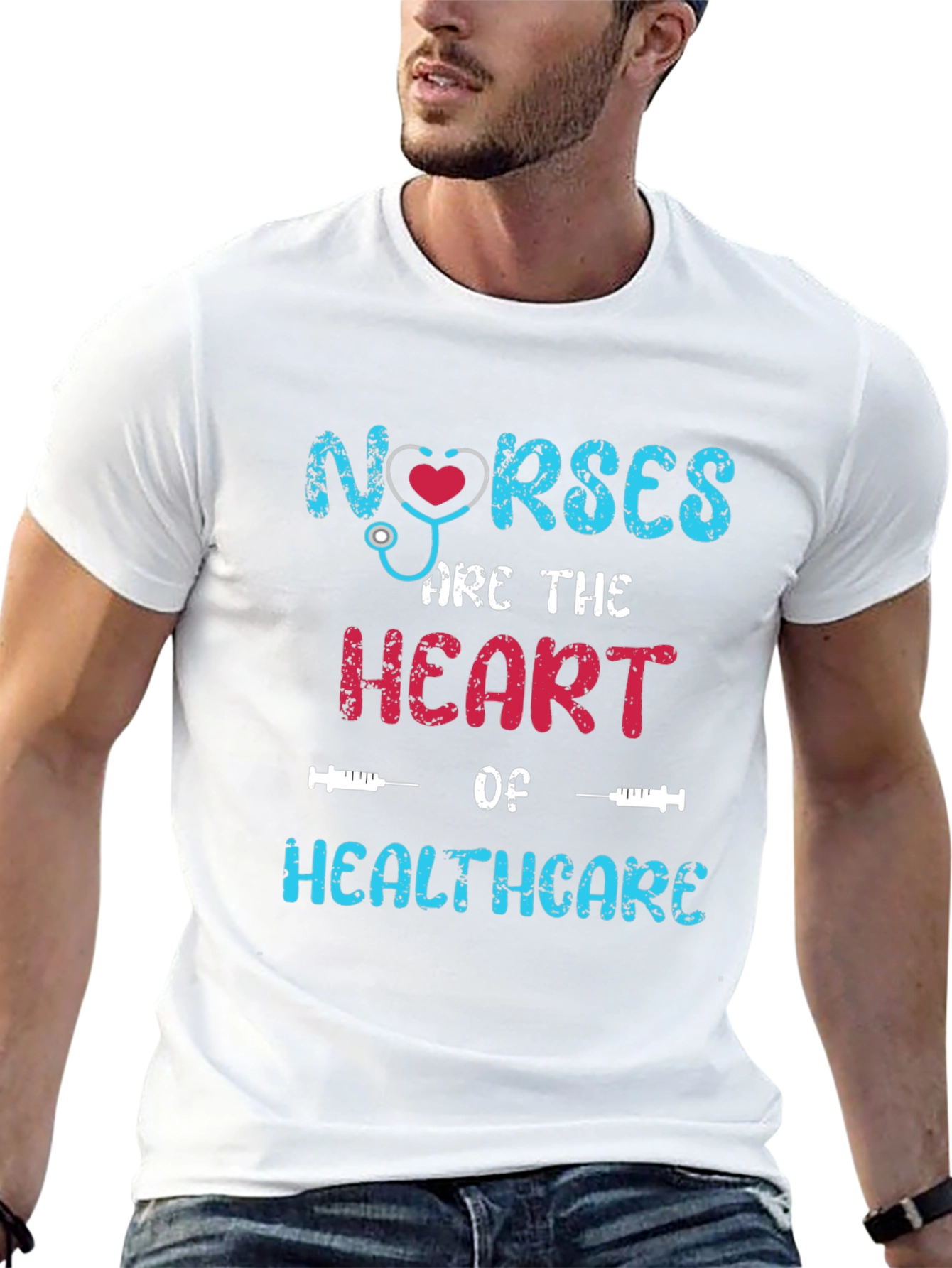 Nurses are the Heart of Healthcare Graphic T-Shirt
