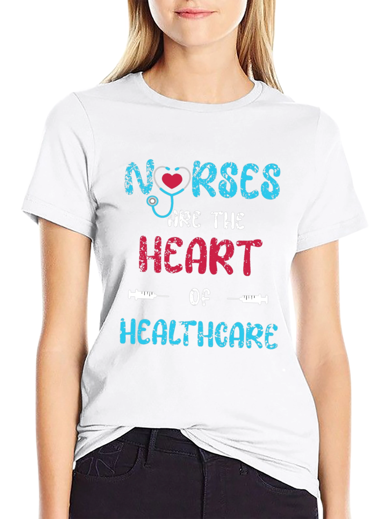 Nurses are the Heart of Healthcare Graphic T-Shirt