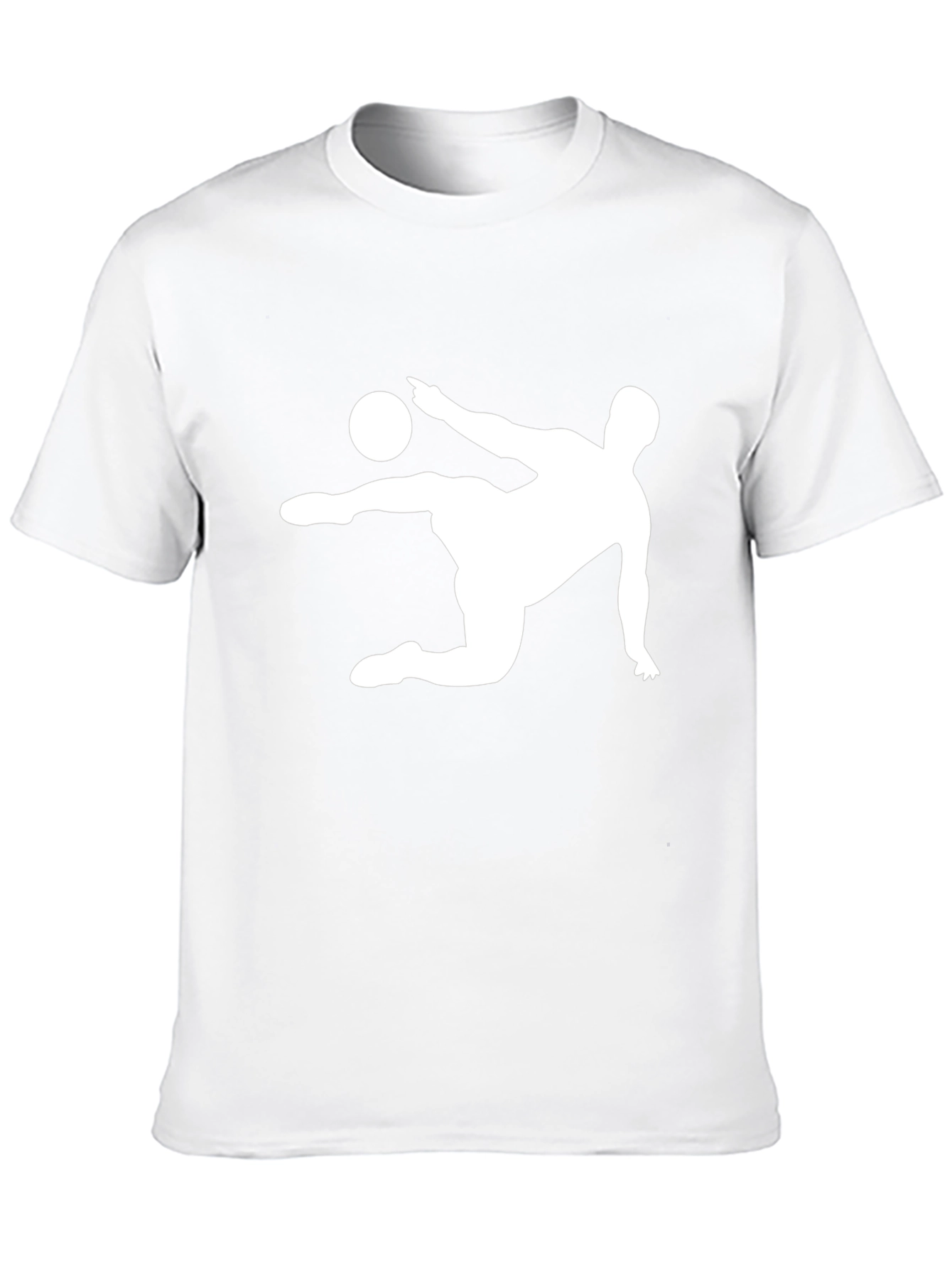 Mens Black T-Shirt - Soccer Kick Design