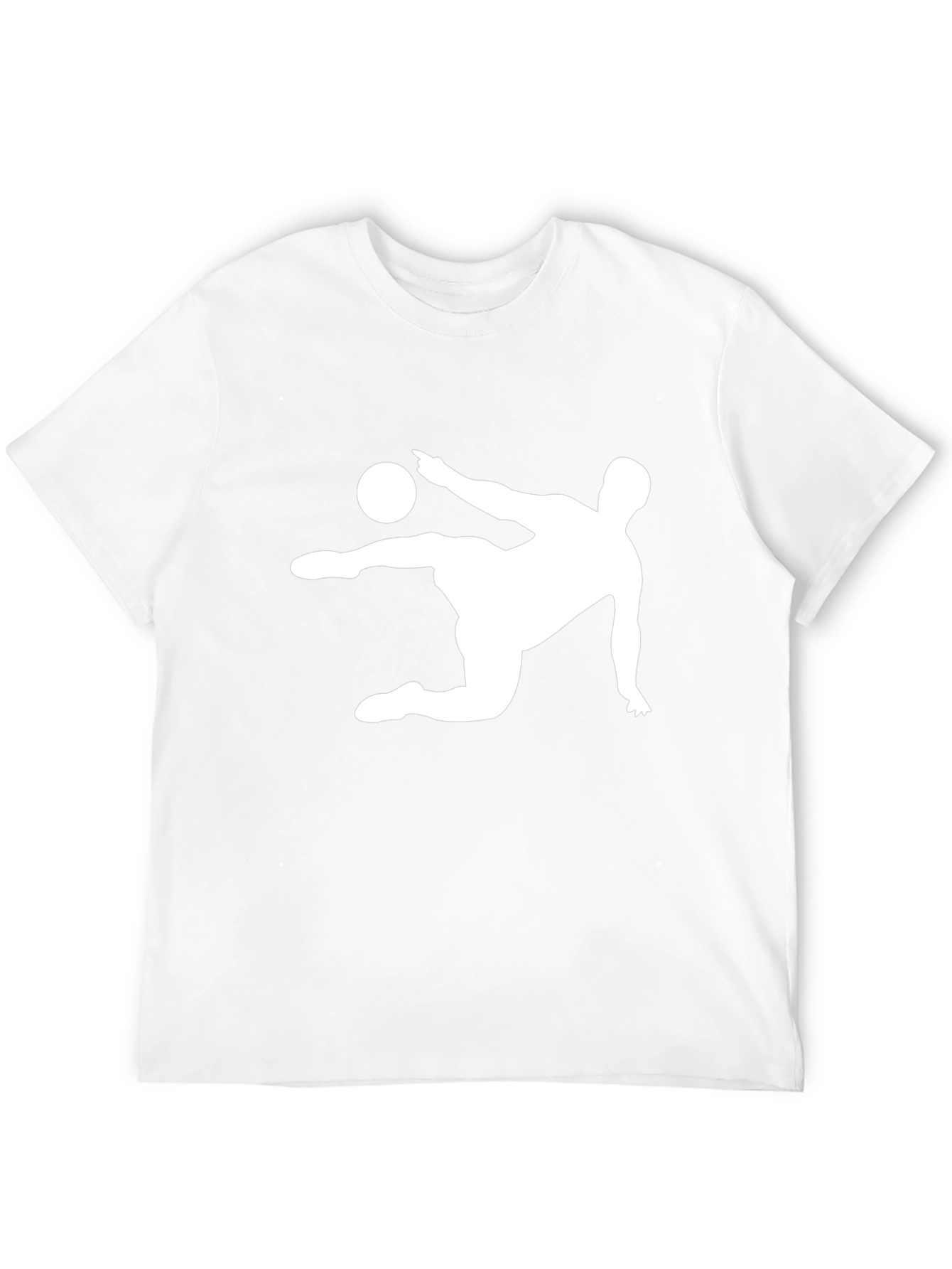 Mens Black T-Shirt - Soccer Kick Design